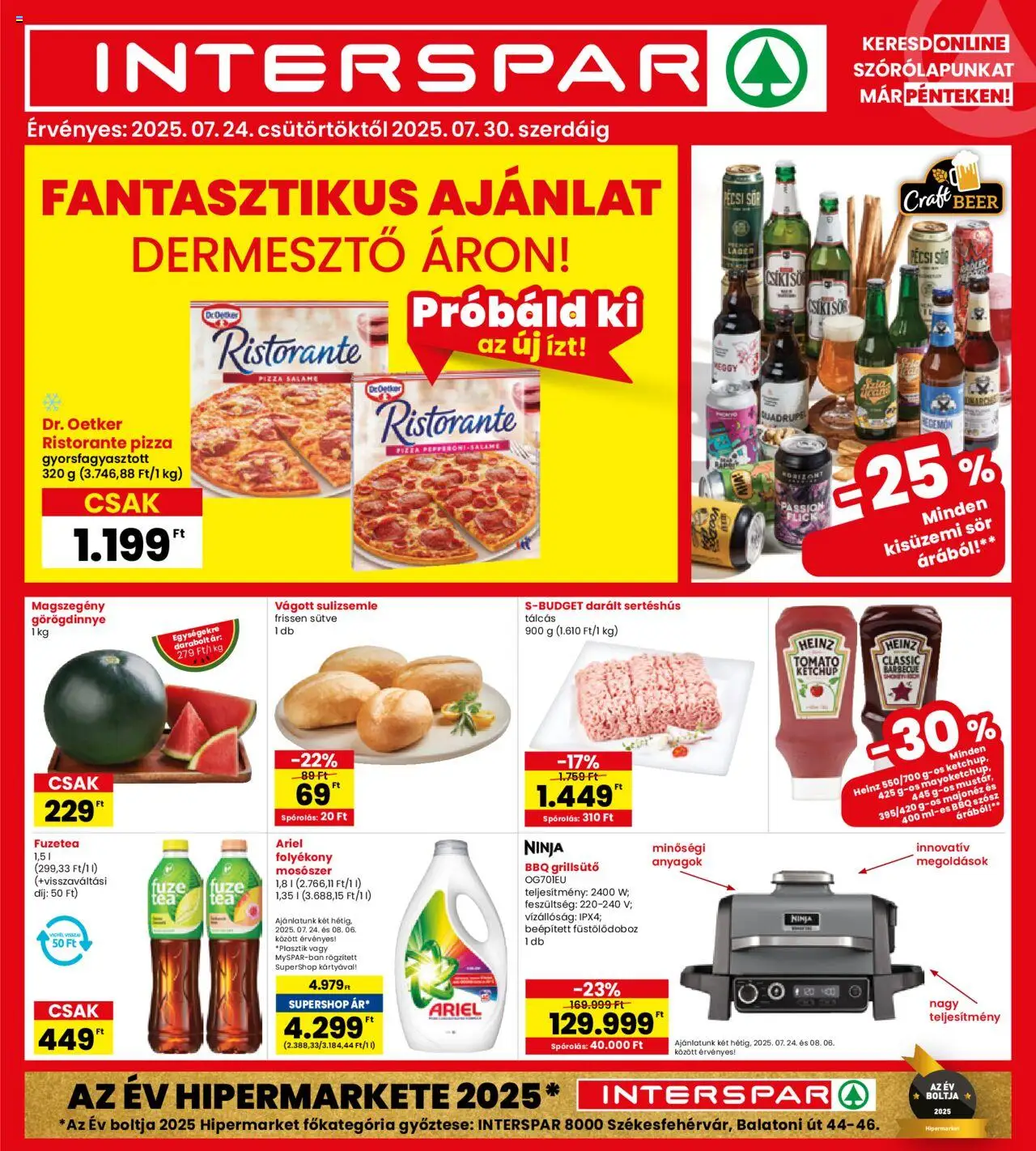 Interspar Akciós újság - 1oldal - érvényes 2025.07.24.-tól