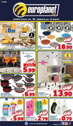 Anteprima Volantino Europlanet Casa	 valida dal 26/02/2026