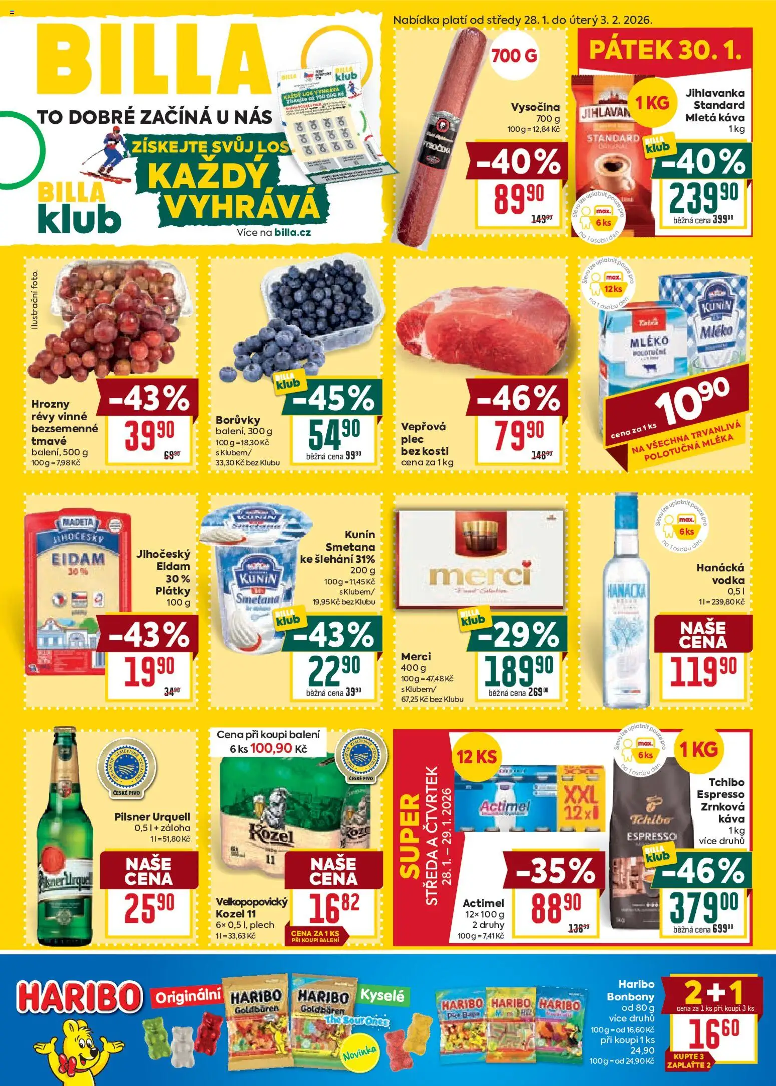 Billa Malý leták - strana 1- platný od 28.01.2026