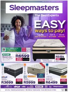 Preview Sleepmasters Specials valid from 16/10/2025