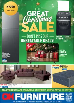 Preview OK Furniture - Zambia The Great Christmas Sale valid from 24/11/2025