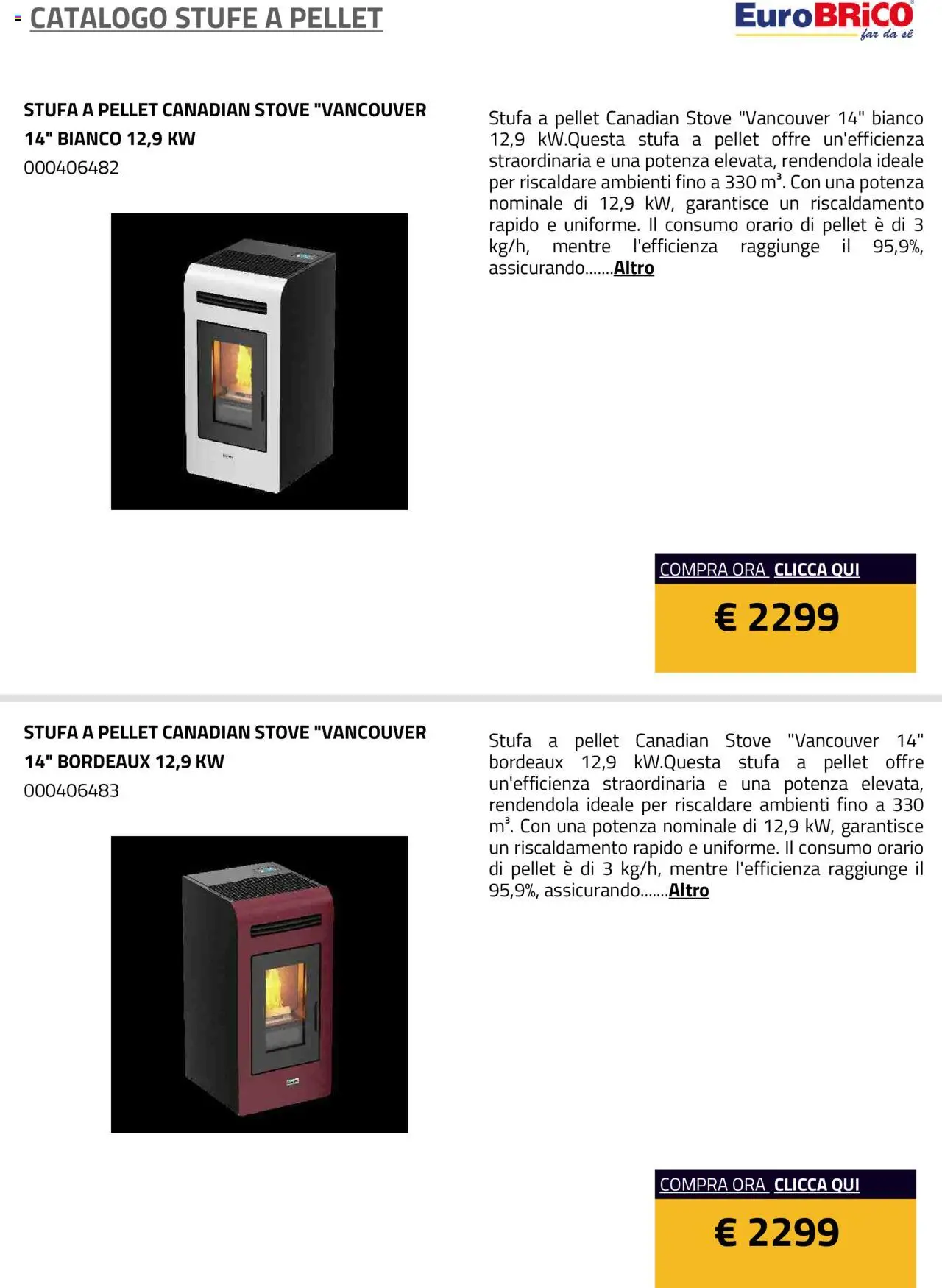 Eurobrico Stufe a Pellet catalogo - pagina 31 - valido dal 23/07/2025