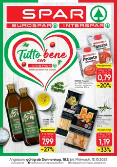 Vorschau Spar Flugblatt gültig ab 18.09.2025