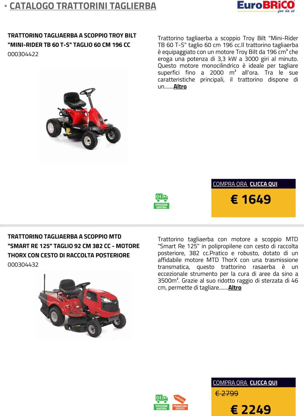 Eurobrico Trattorini Taglierba catalogo - pagina 2 - valido dal 23/07/2025