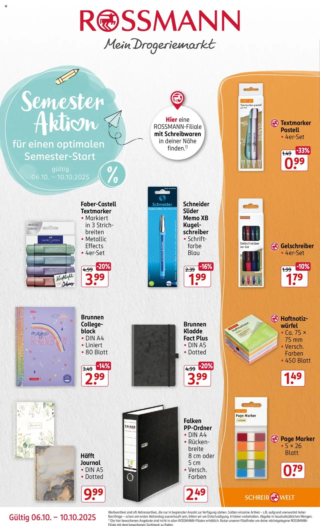 Rossmann Prospekt 	 - Seite 1 - gültig ab 06.10.2025