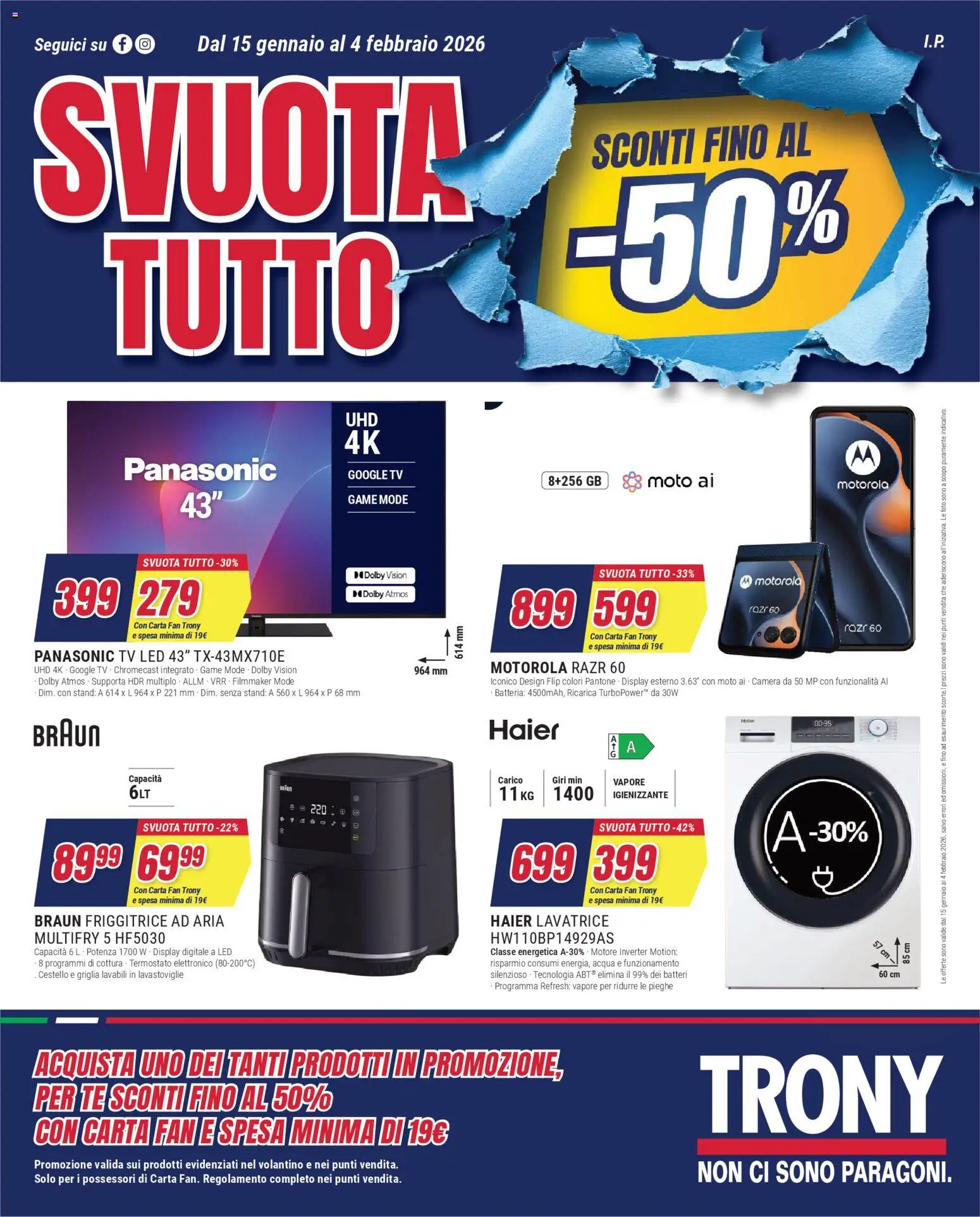 Volantino Trony	 - pagina 1 - valido dal 15/01/2026
