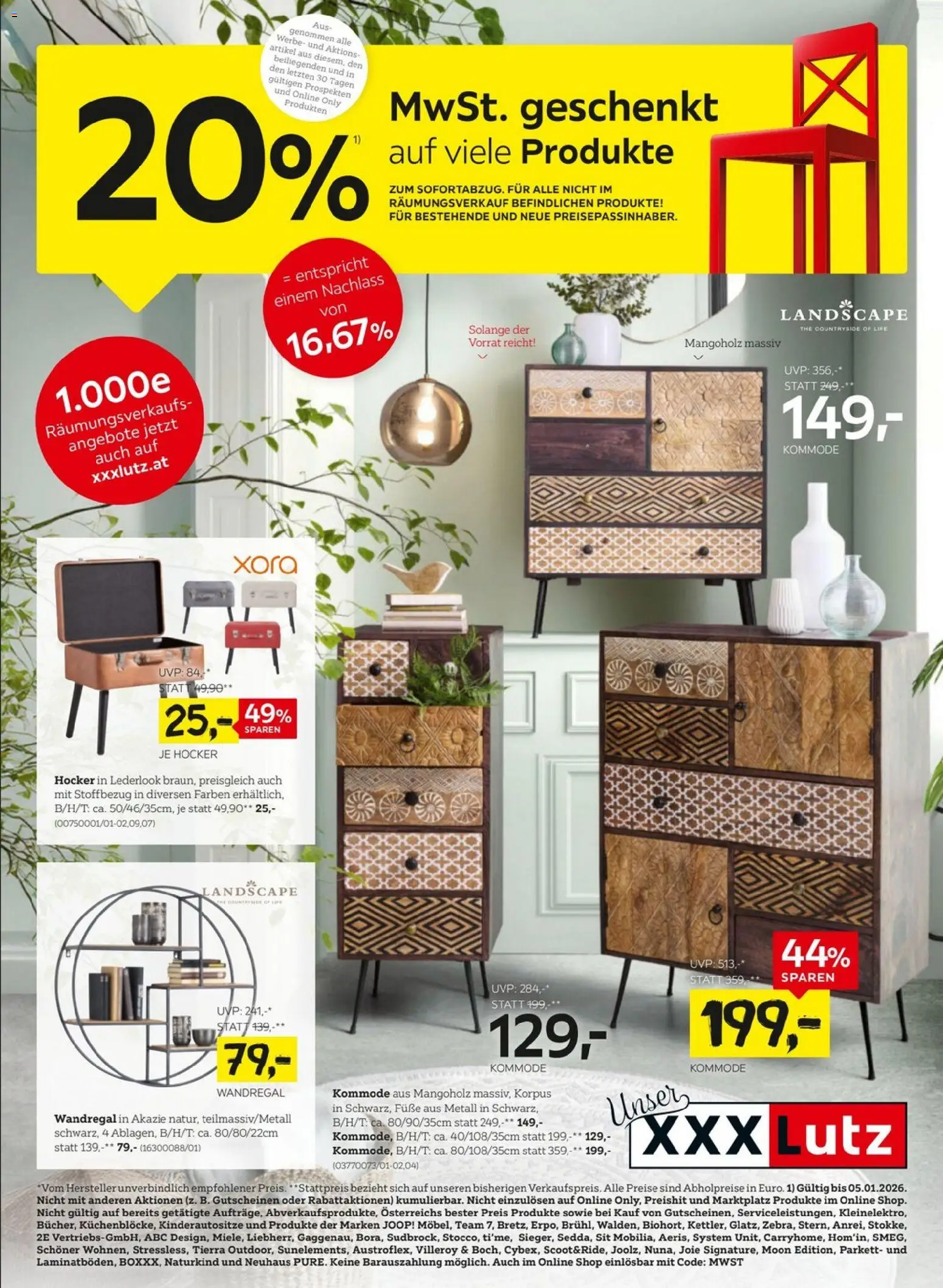 XXXLutz Räumungsgutscheine - Seite 1- gültig ab 29.12.2025