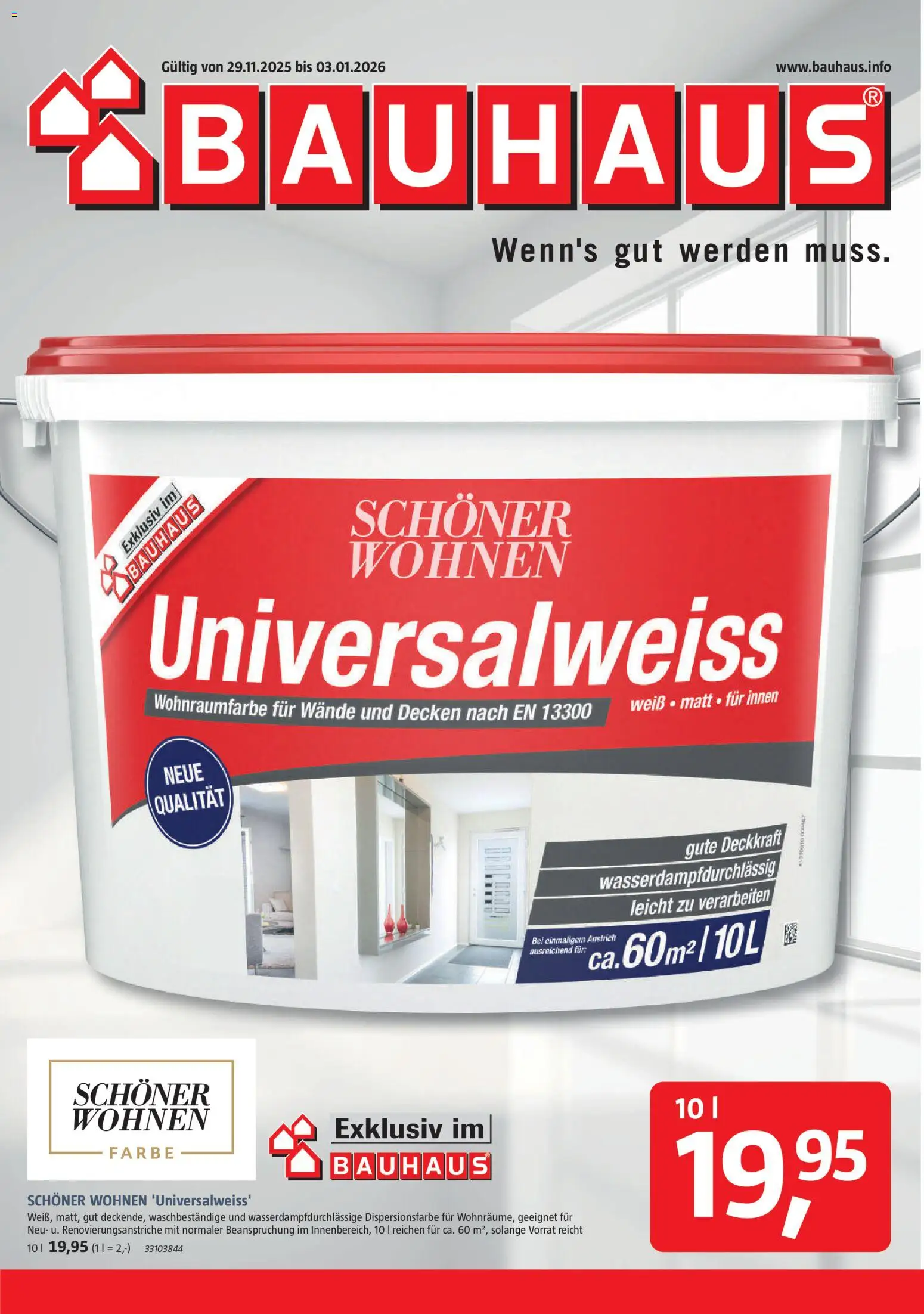 Bauhaus Prospekt 	 - Seite 1 - gültig ab 29.11.2025