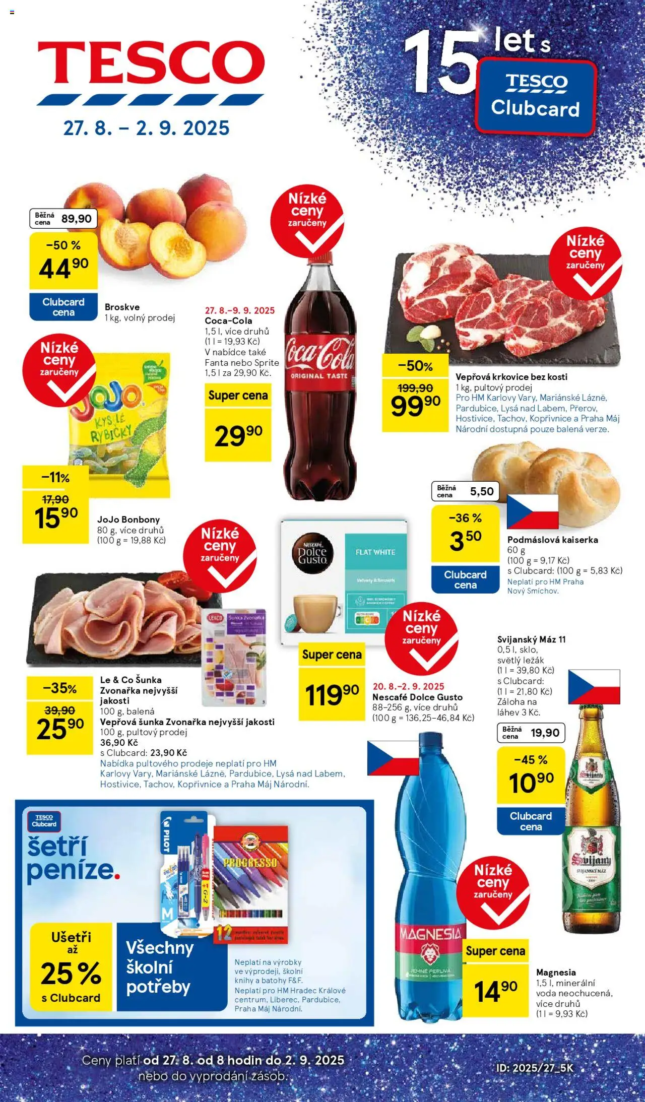 Tesco leták - Hypermarket - strana 1- platný od 27.08.2025