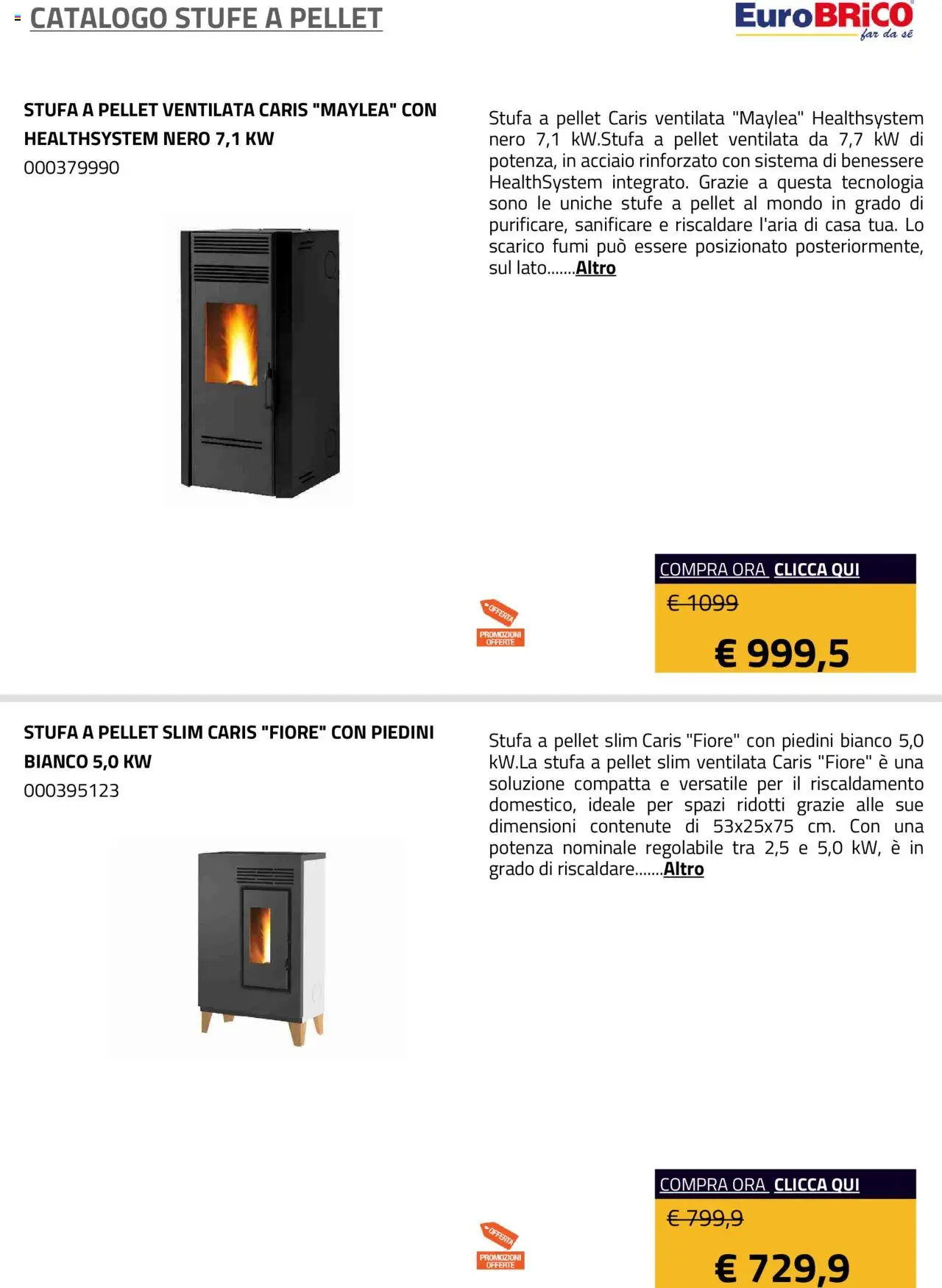 Eurobrico Stufe a Pellet catalogo - pagina 22 - valido dal 23/07/2025
