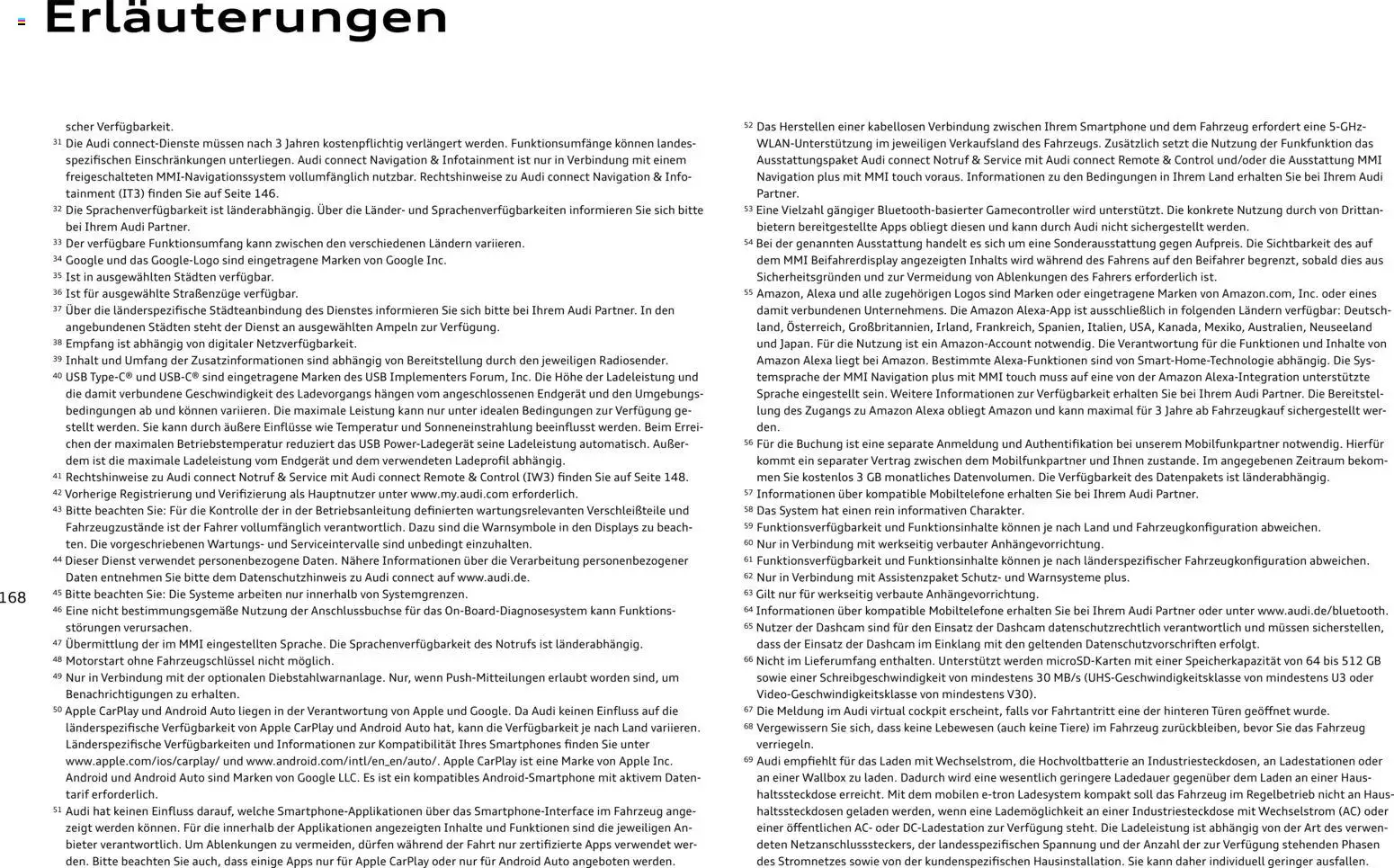 Audi  A6 e-tron - Seite 168 - gültig ab 01.10.2025