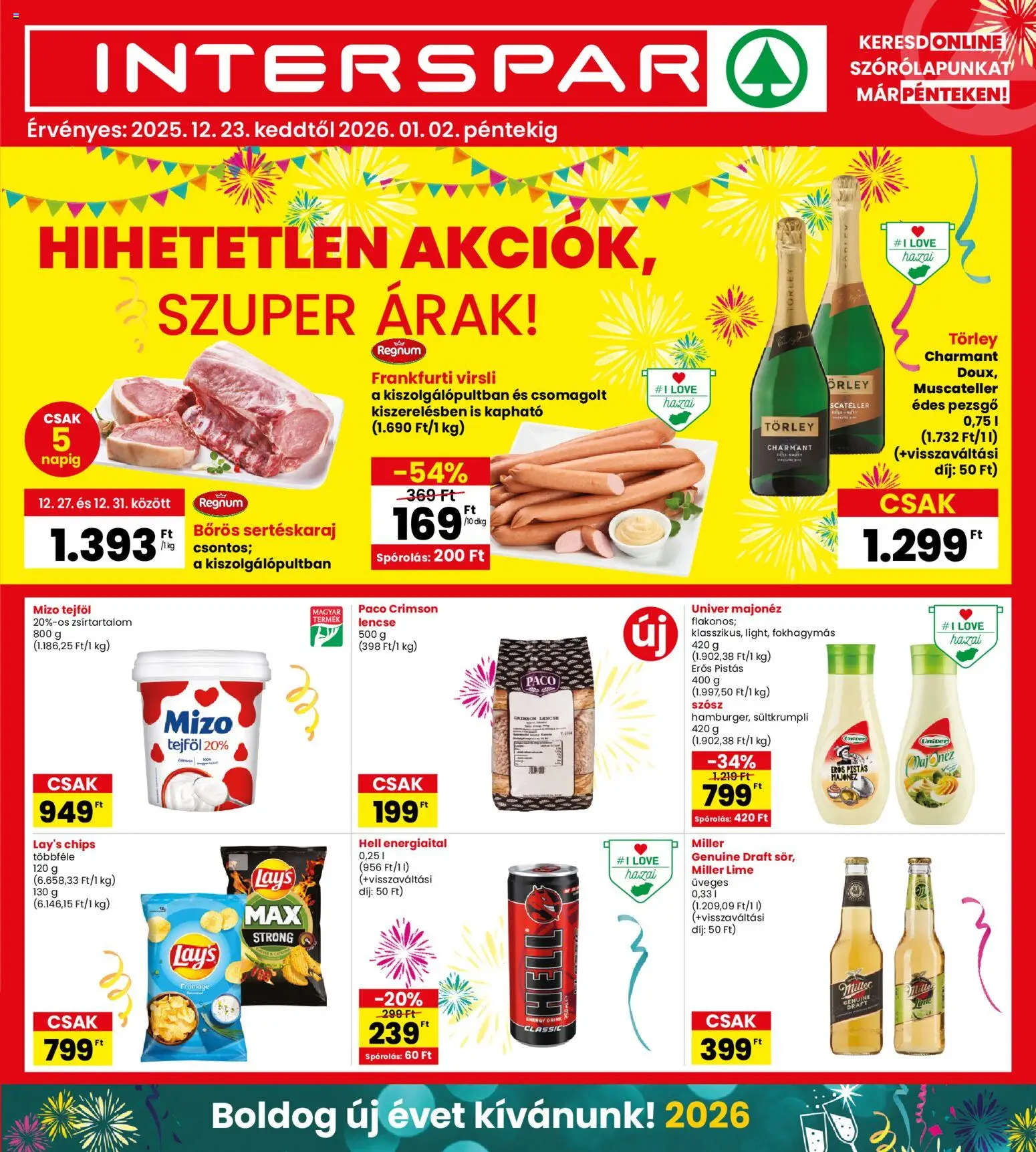 Interspar Akciós újság - 1oldal - érvényes 2025.12.23.-tól