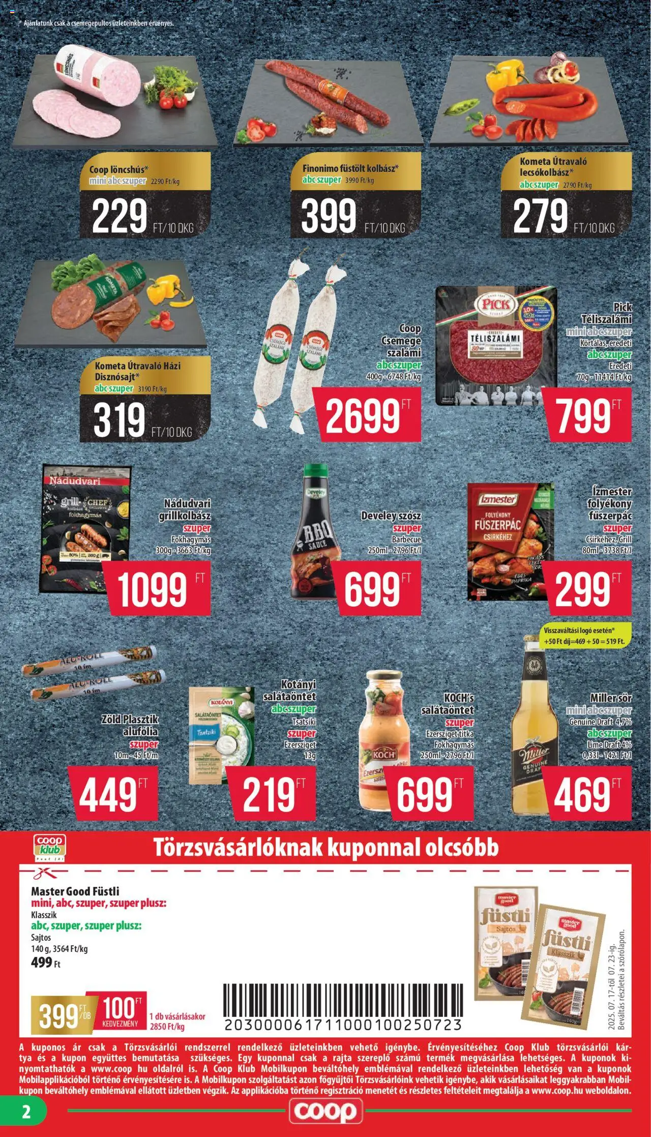 COOP - Mini & Abc & Szuper / Nyírzem-Szabolcs - 2oldal - érvényes 2025.07.17.-tól