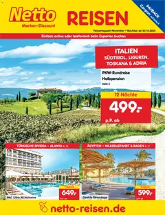 Vorschau Netto Reisen Prospekt 	 gültig ab 30.10.2025