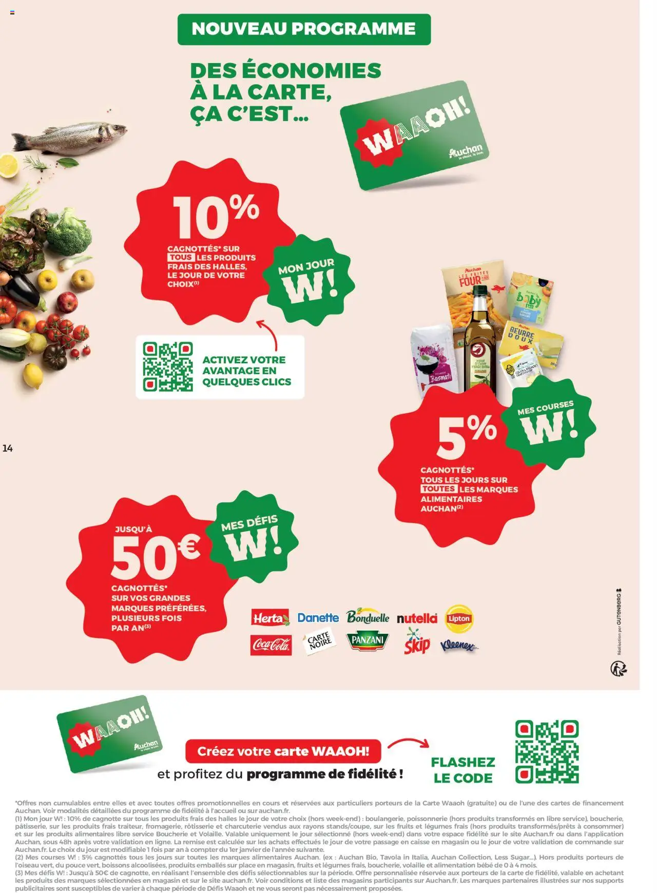 Auchan C'est parti pour une année moins chère dans votre super - page 14 - valable à partir du 16/07/2025