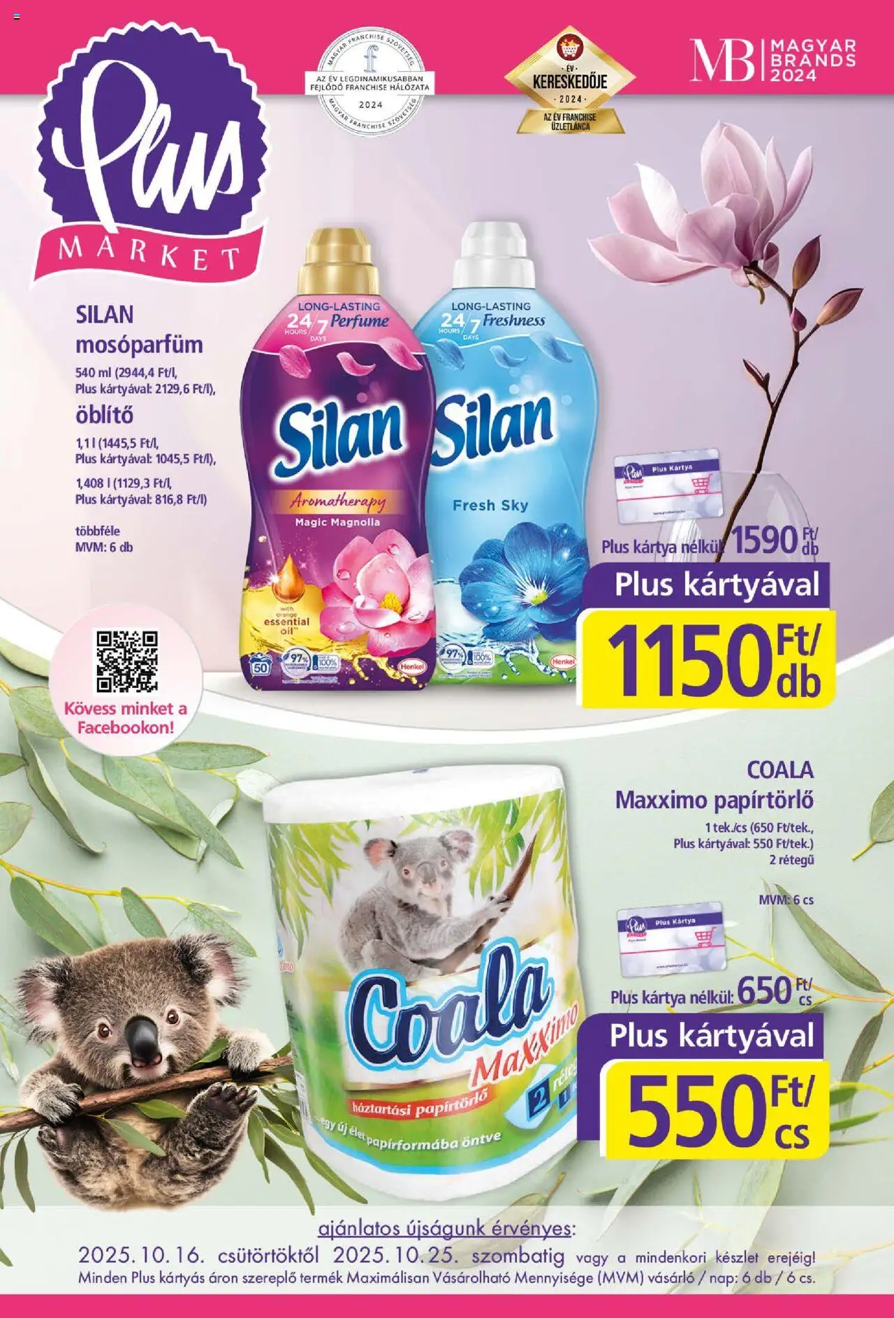 Plus Market Akciós újság - 1oldal - érvényes 2025.10.16.-tól