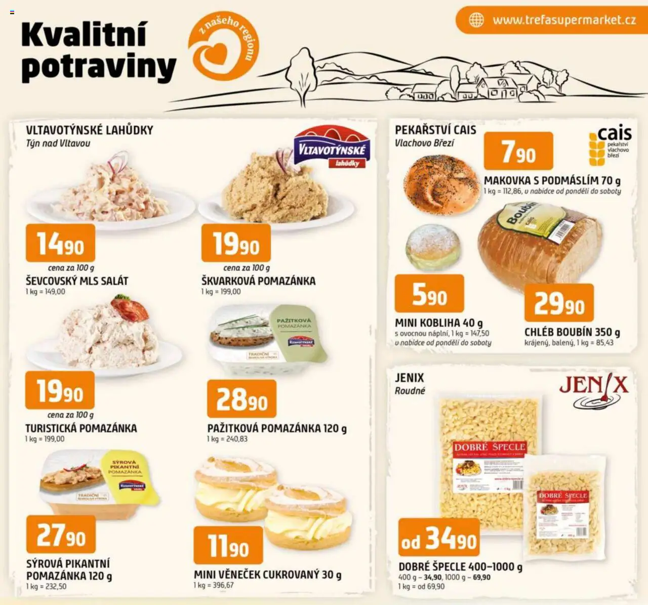 Trefa leták - Kvalitní potraviny z našeho regionu - strana 1- platný od 22.10.2025