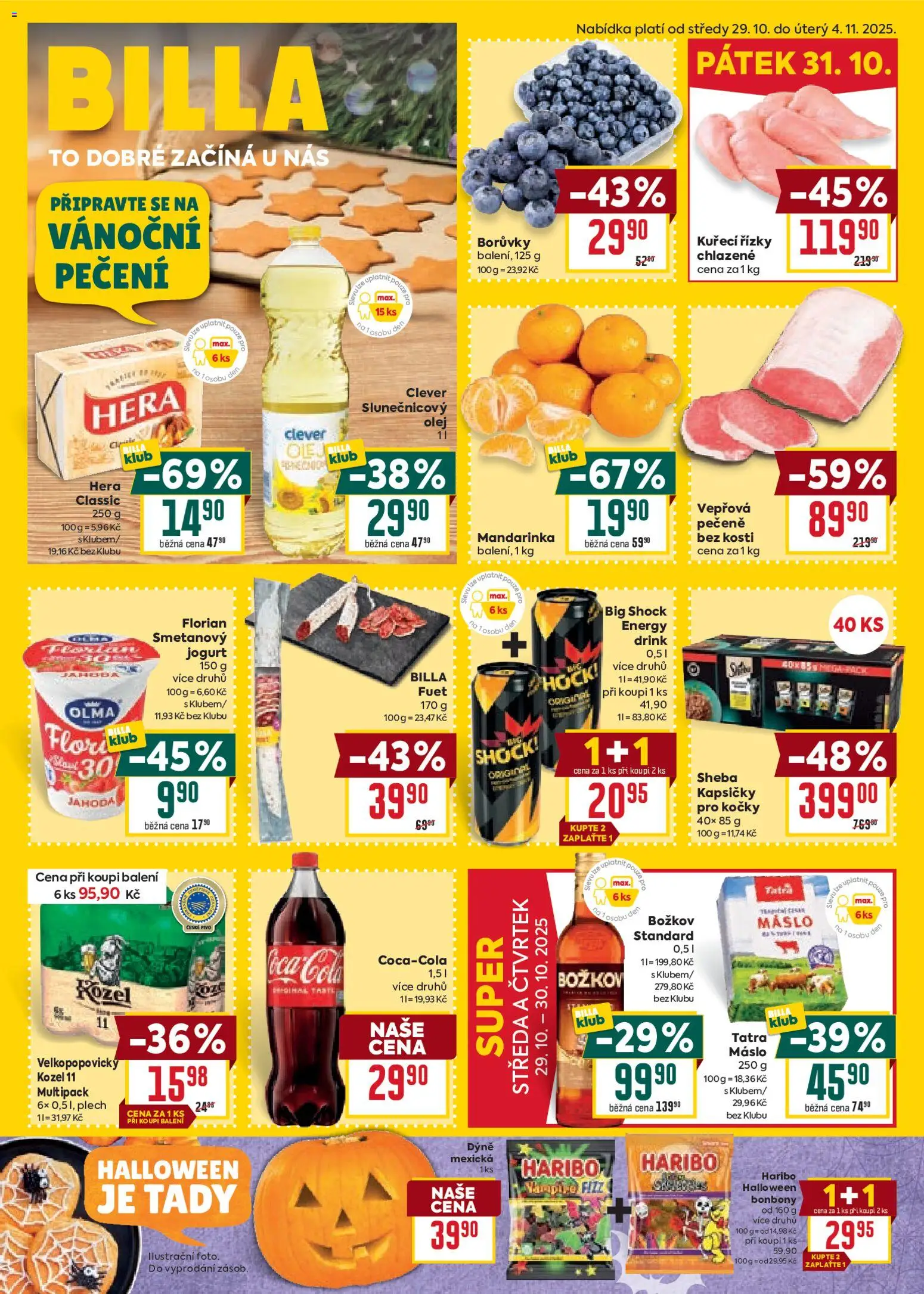 Billa Velký leták - strana 1- platný od 29.10.2025