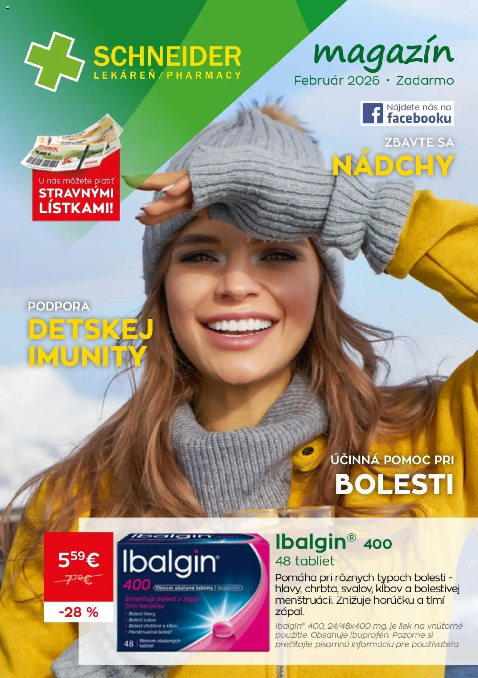Schneider lekáreň leták - strana 1- platný od 01.02.2026