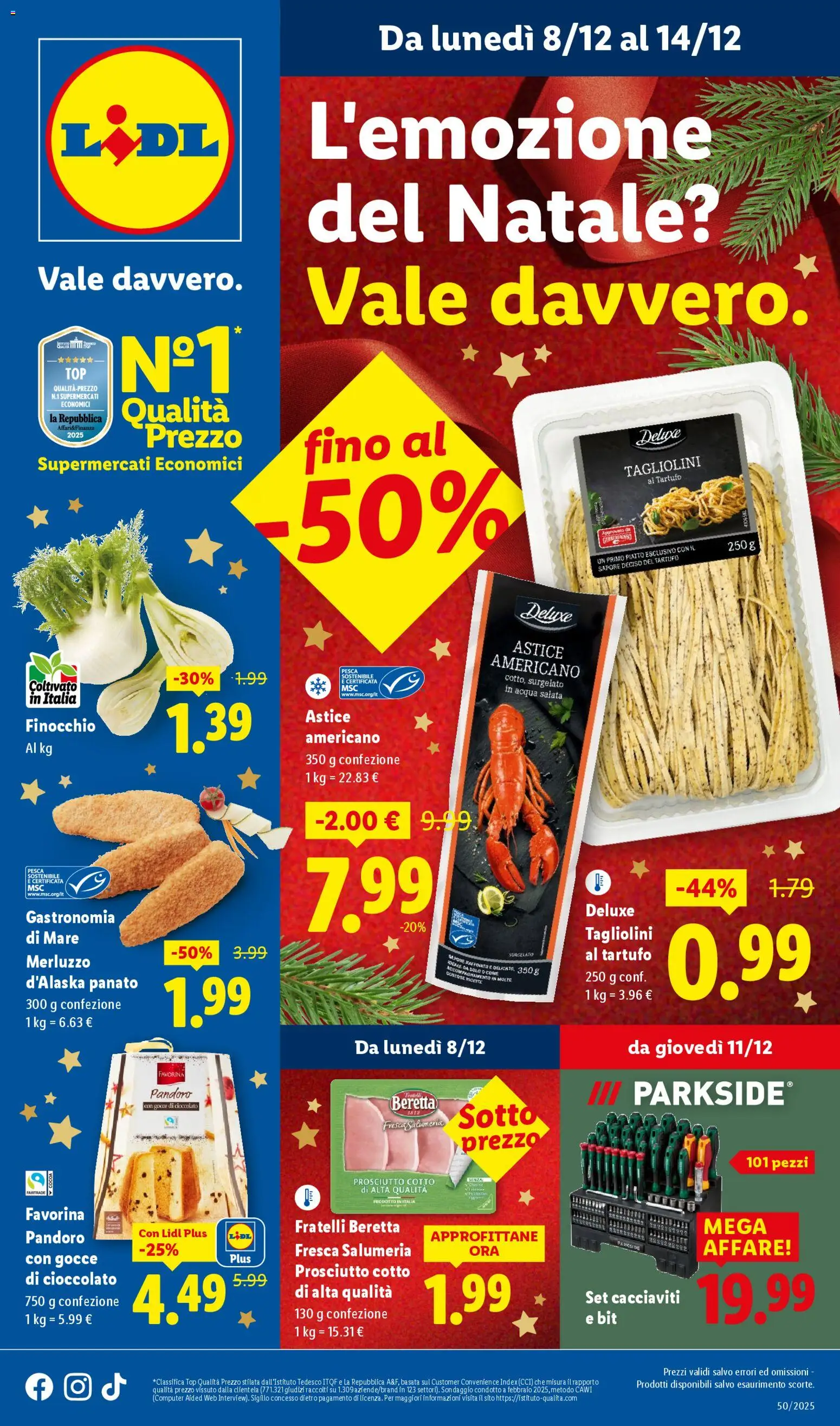 Volantino Lidl	 - pagina 1 - valido dal 08/12/2025