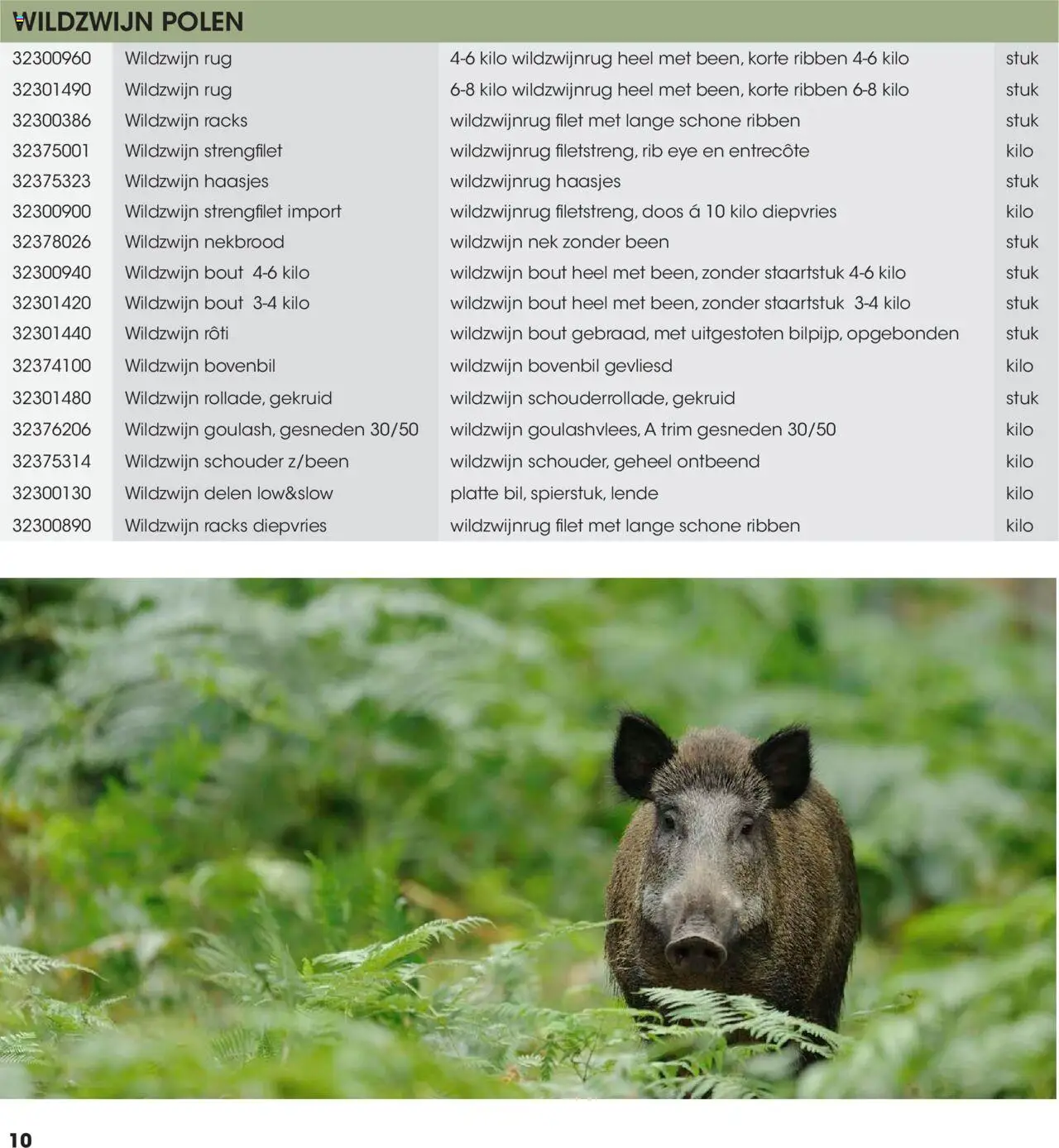 Hanos - Wildbrochure 2025/2026 - page 10- valid from 05-10-2025