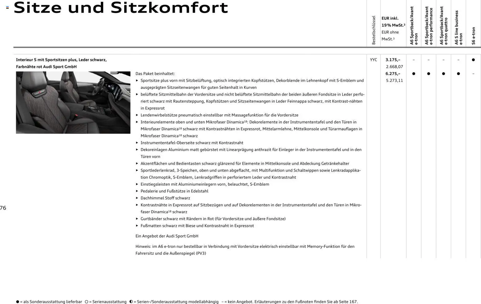 Audi  A6 e-tron - Seite 76 - gültig ab 01.10.2025