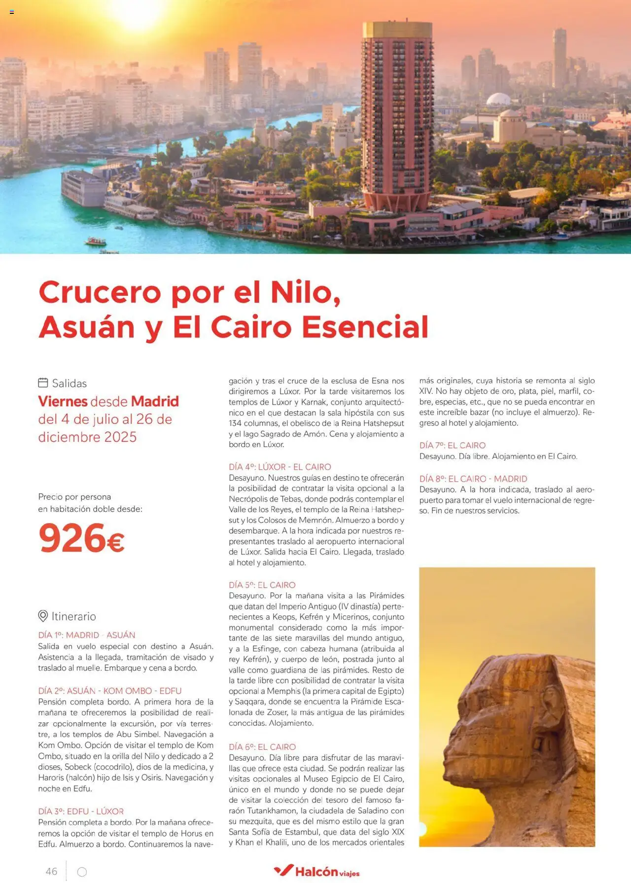 Halcón Viajes Egipto - Página de 46 - Válido desde 01/07/2025