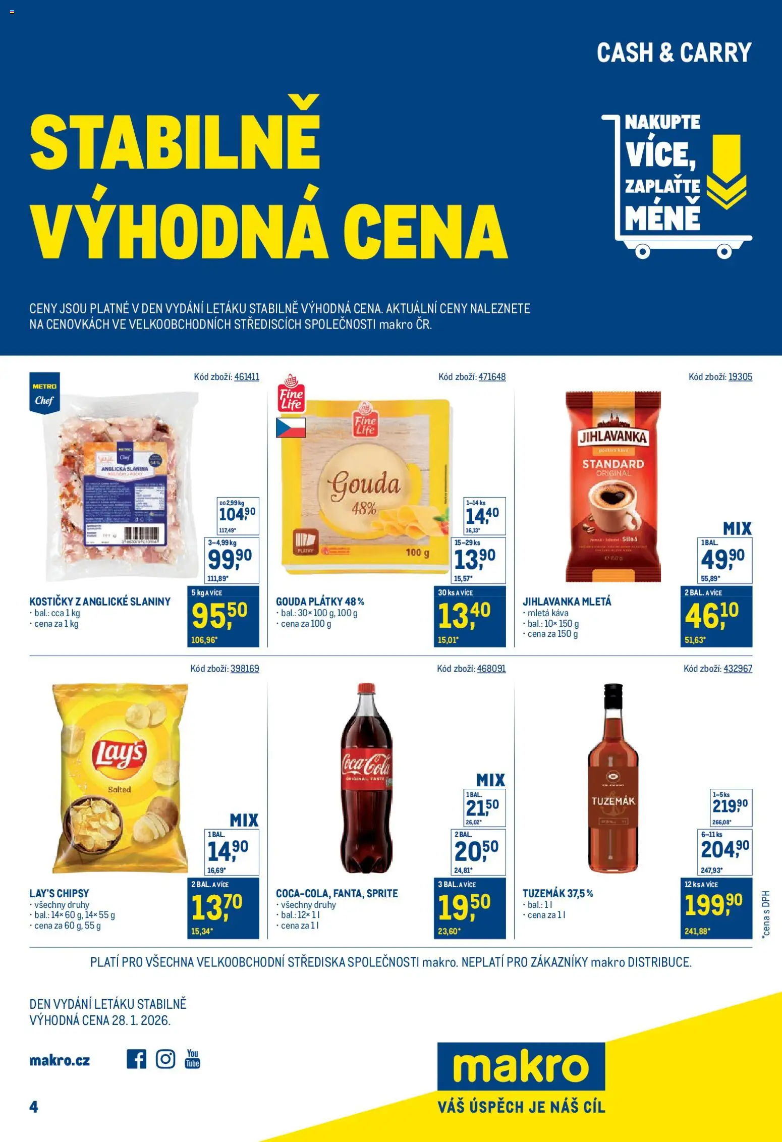 Makro leták - Stabilně výhodná cena - strana 1- platný od 28.01.2026