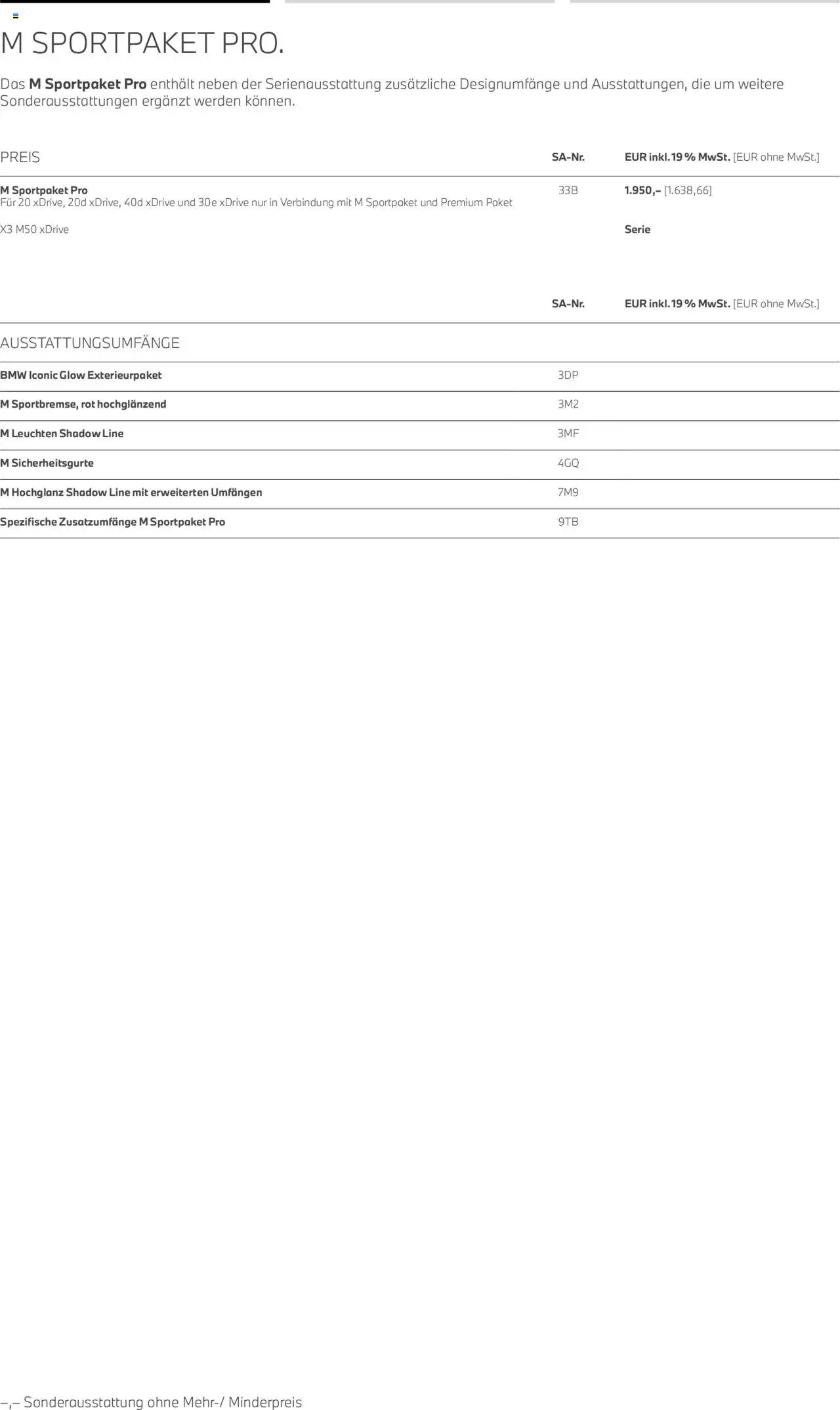 BMW X3  - Seite 11 - gültig ab 01.08.2025