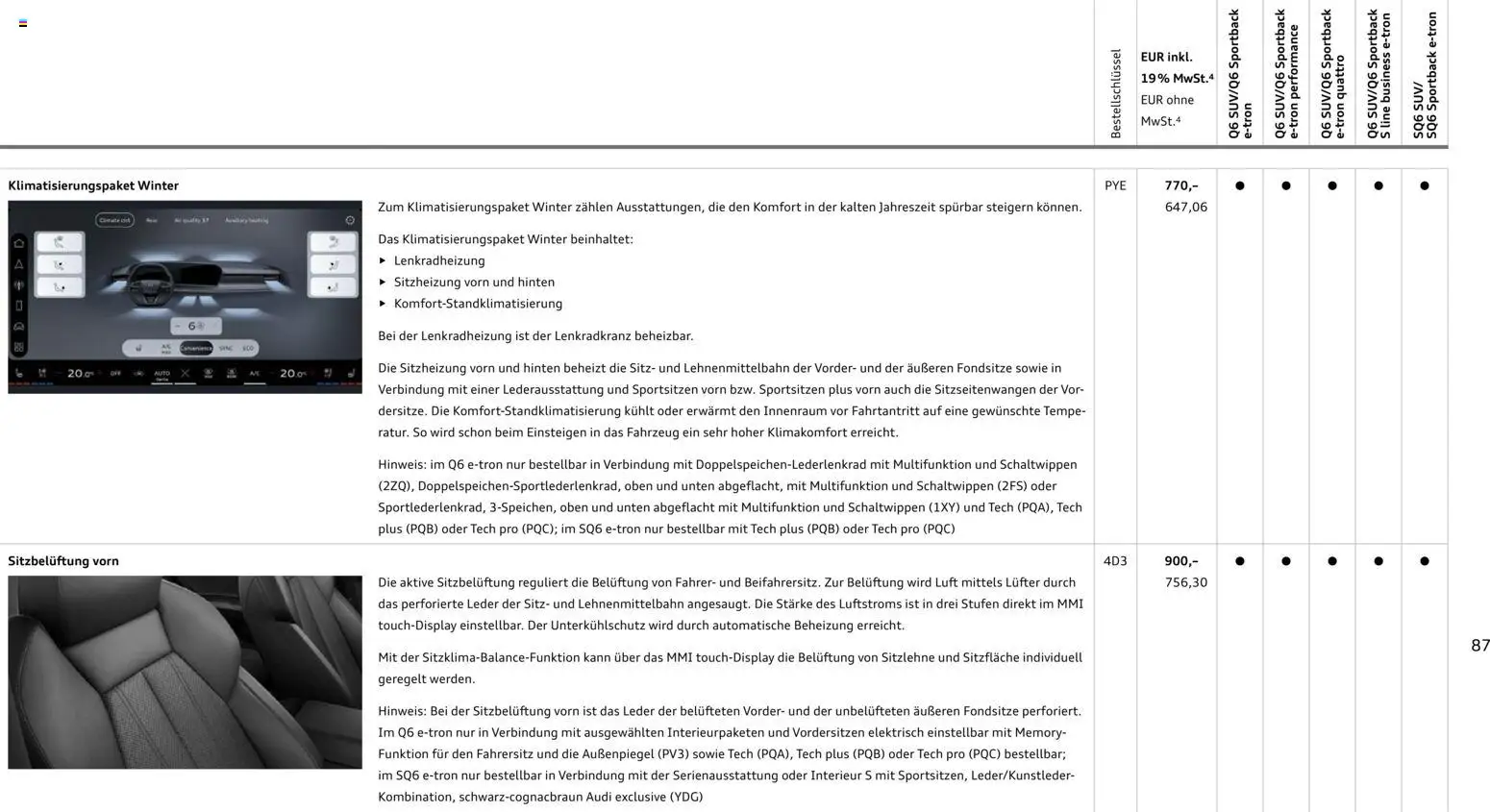 Audi Prospekt 	 - Seite 87 - gültig ab 28.10.2025