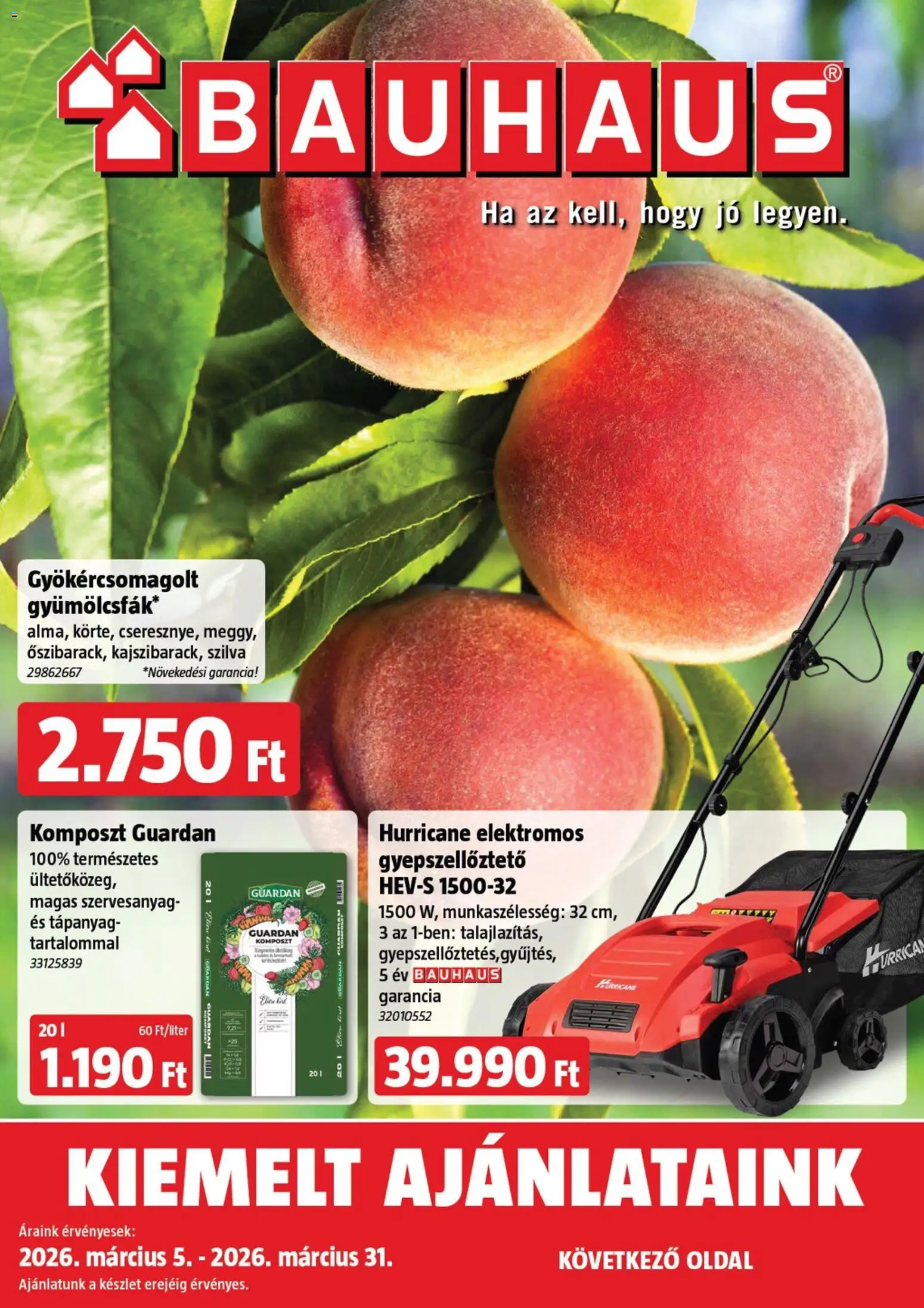 Bauhaus akciós újság - 1oldal - érvényes 2026.03.05.-tól