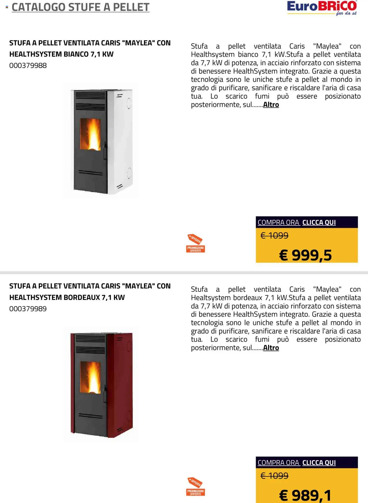 Eurobrico Stufe a Pellet catalogo - pagina 21 - valido dal 23/07/2025