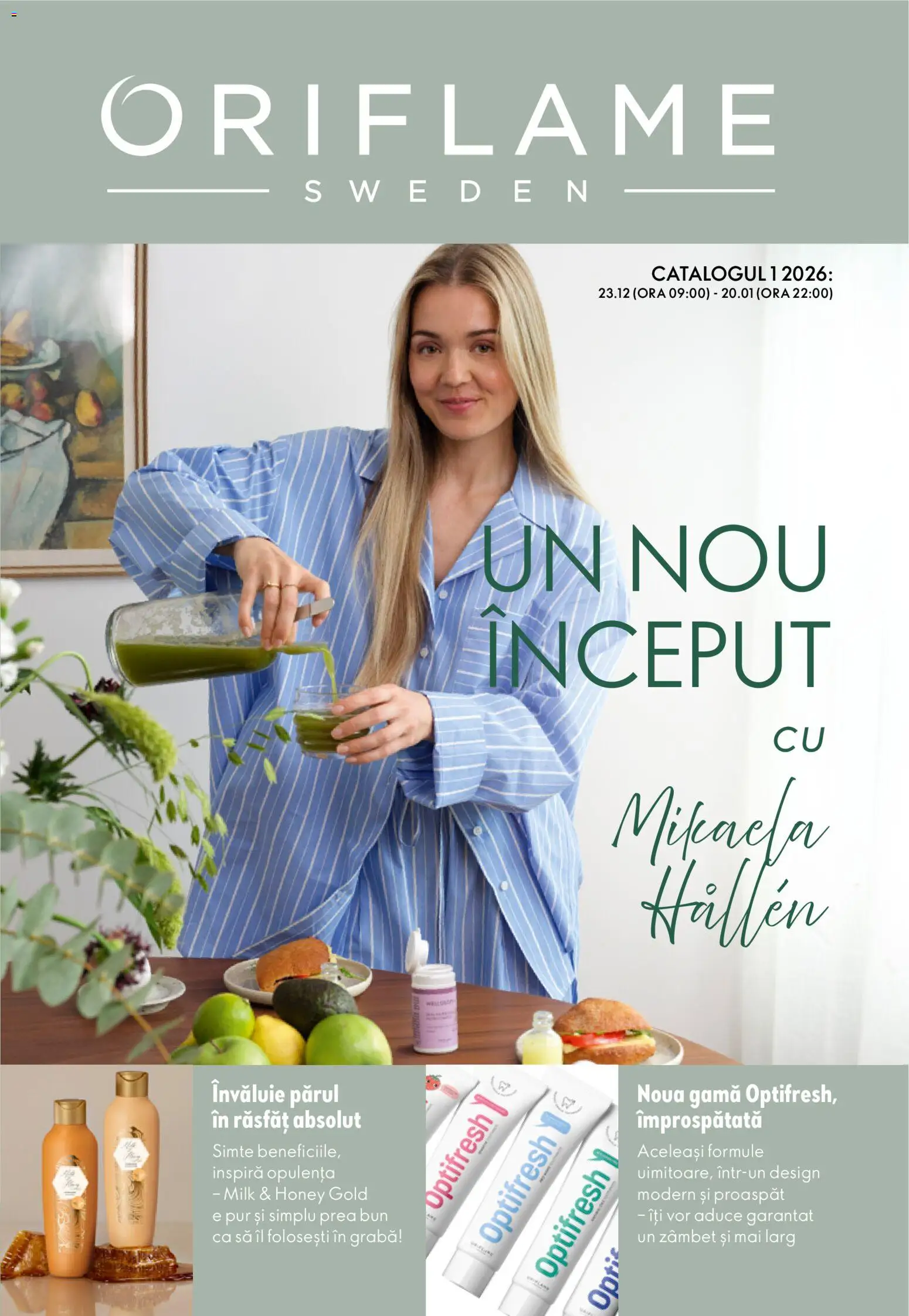 Oriflame catalog 1 2026 - pagina 1- valabil de la 23.12.2025