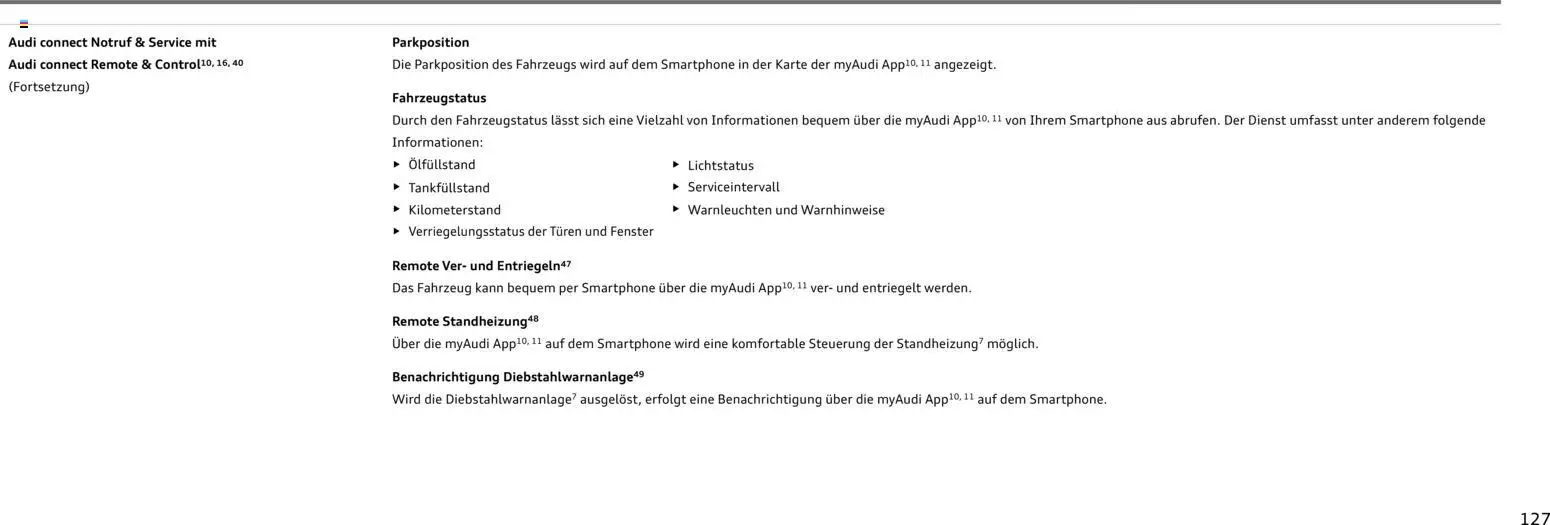 Audi A8 - Seite 127 - gültig ab 28.10.2025