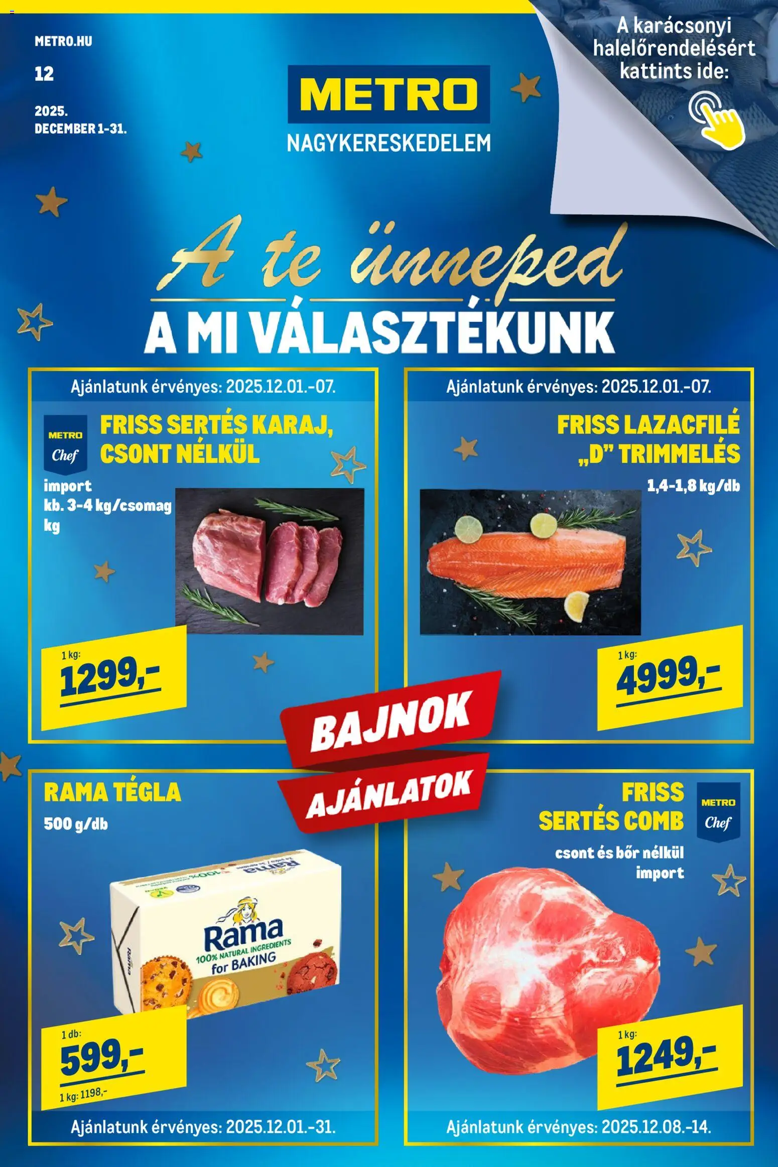 Metro - Élelmiszer és Szezonális katalógus 2025/12 - 1oldal - érvényes 2025.12.01.-tól