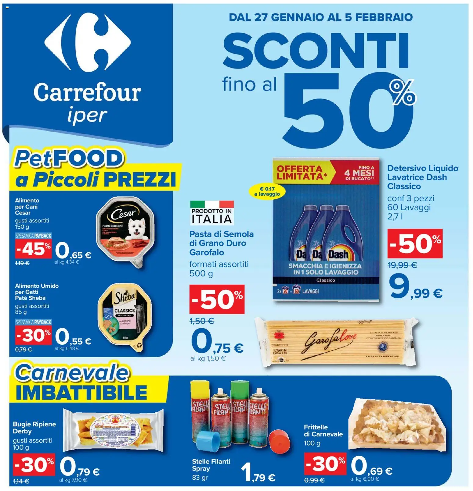 Volantino Carrefour	 - pagina 1 - valido dal 27/01/2026