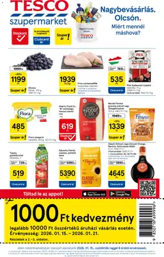 Előnézet Tesco Szupermarket - Akciós újság  érvényes 2026.01.15.-tól