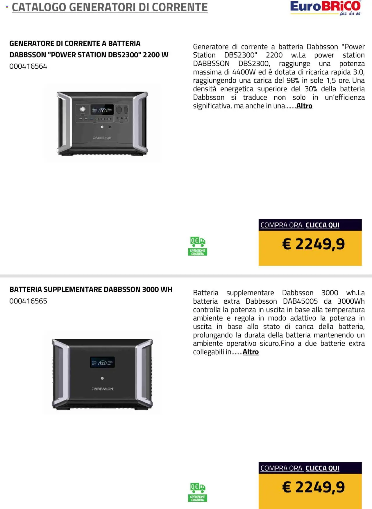 Eurobrico Generatori catalogo - pagina 18 - valido dal 23/07/2025