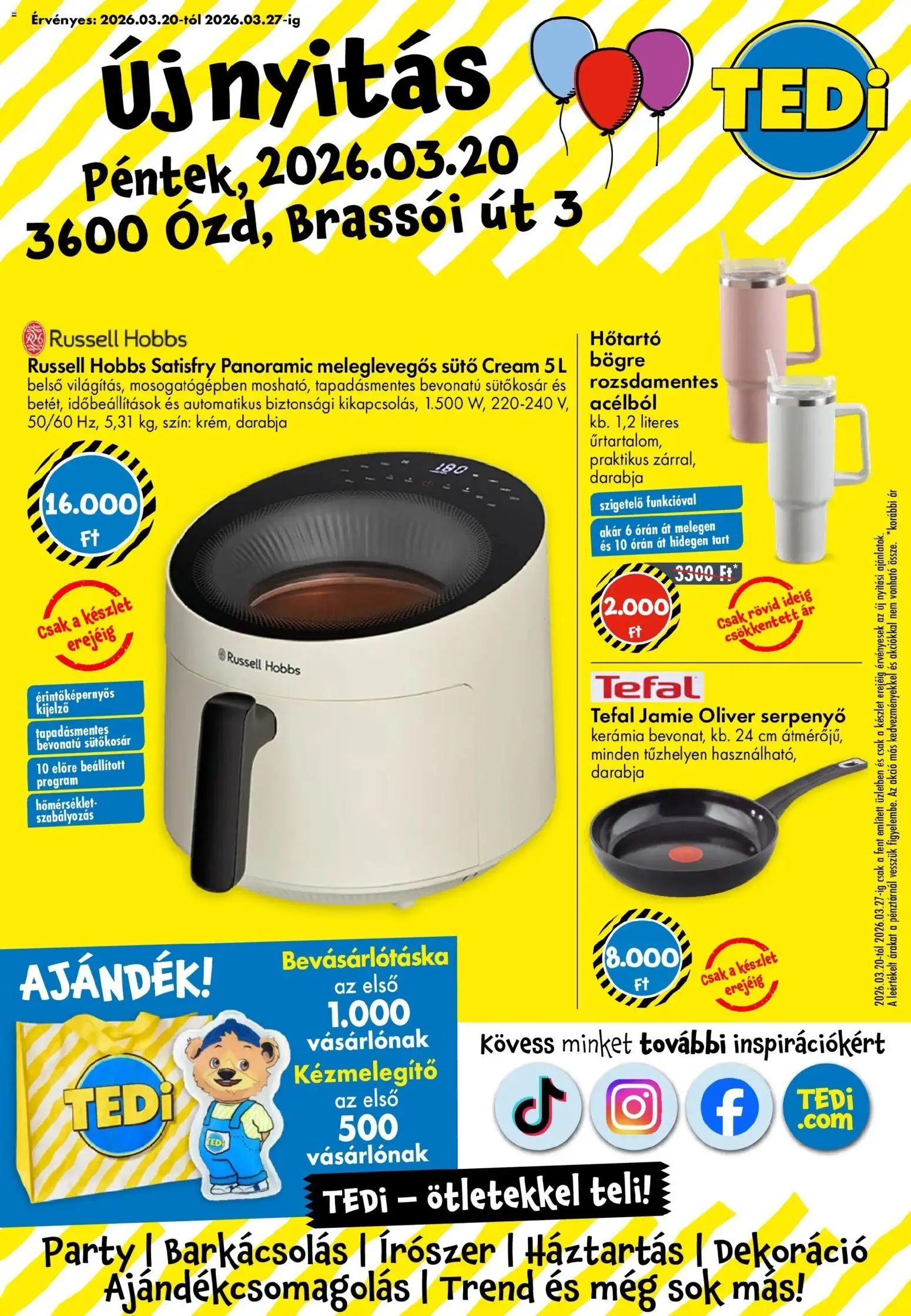 TEDi akciós újság - 1oldal - érvényes 2026.03.20.-tól