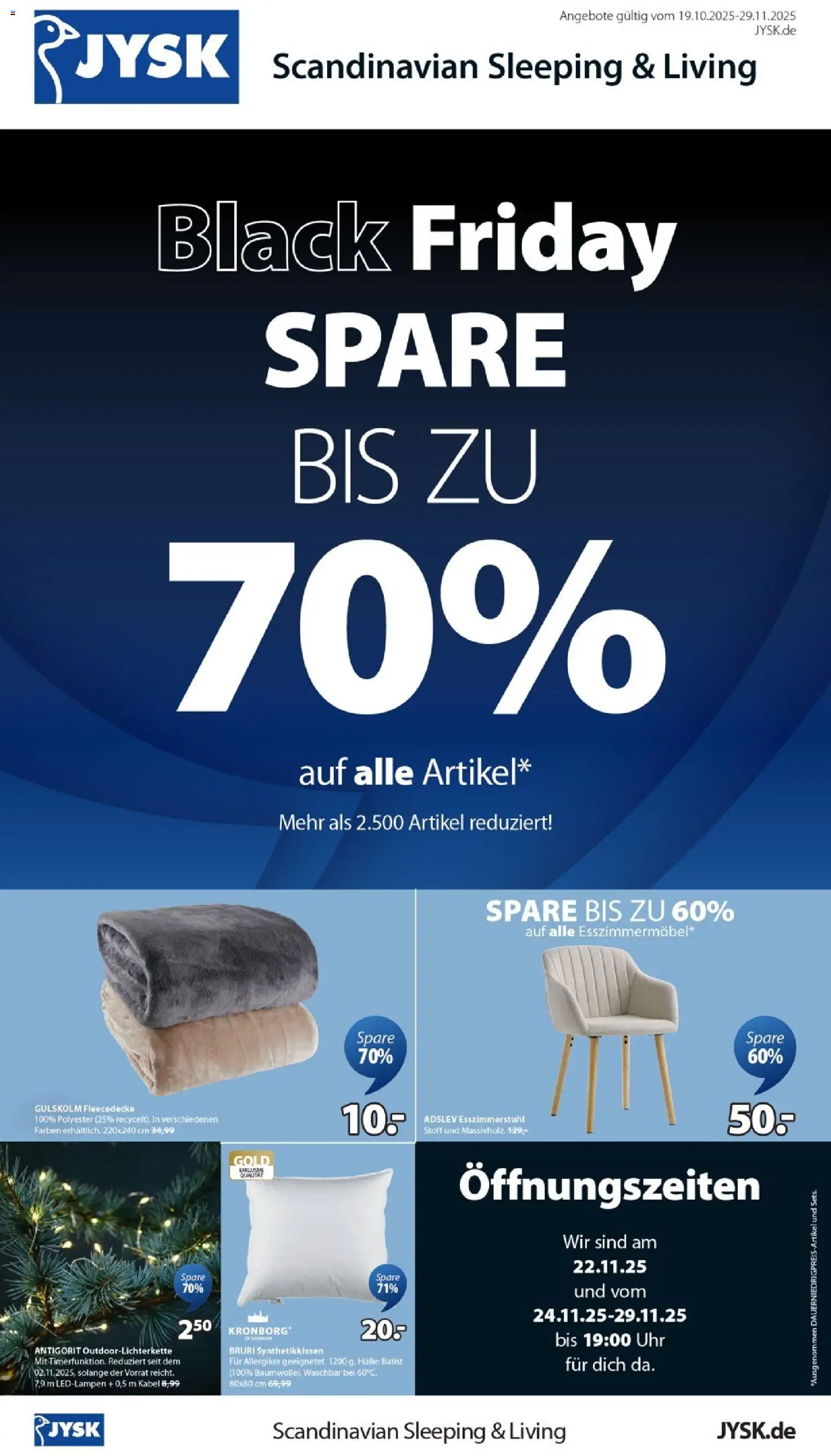 Prospekt JYSK - Seite 1 - gültig ab 19.10.2025