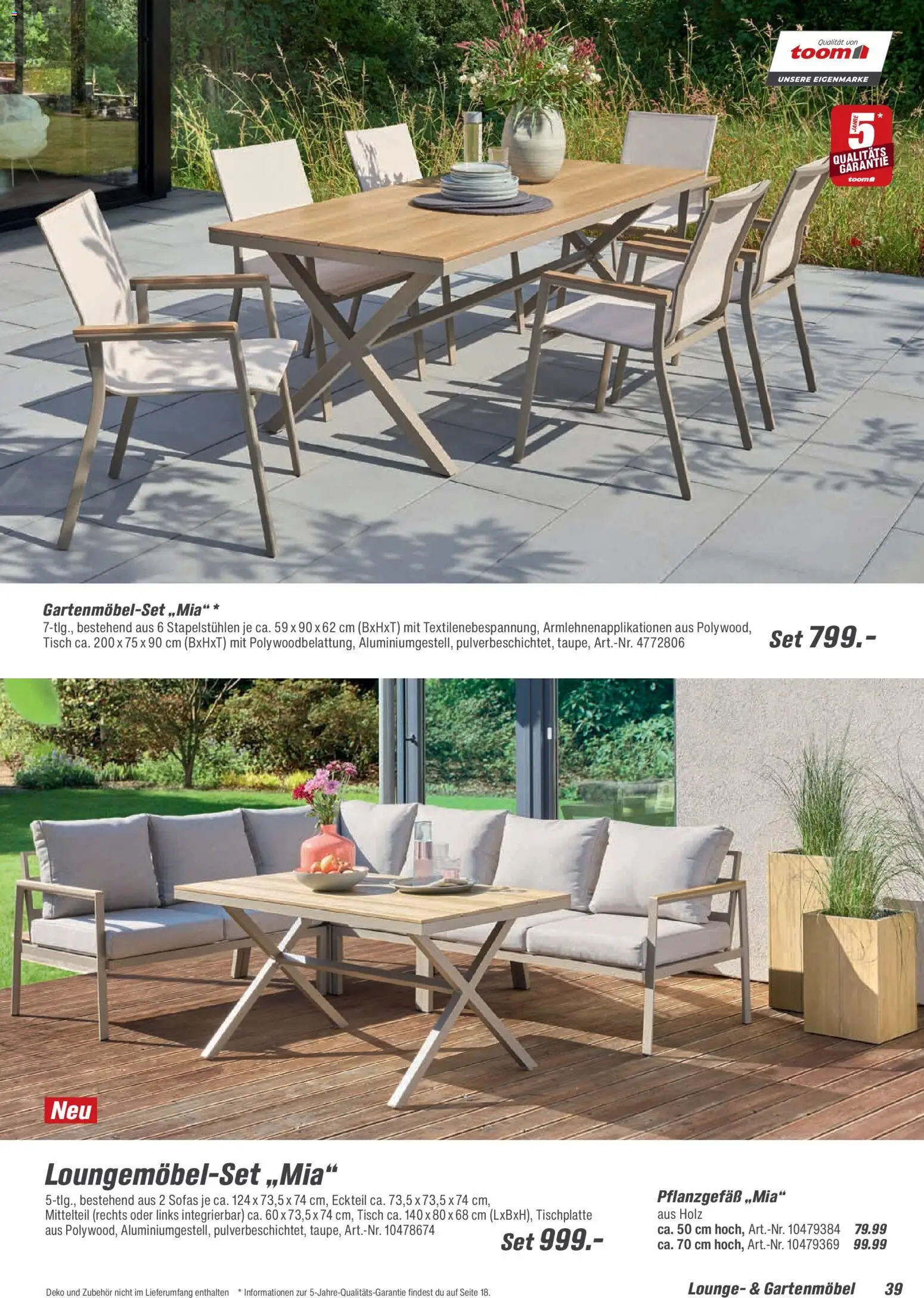Toom Baumarkt  Gartenmöbel & Solar-Leuchten 2026 - Seite 39 - gültig ab 01.01.2026