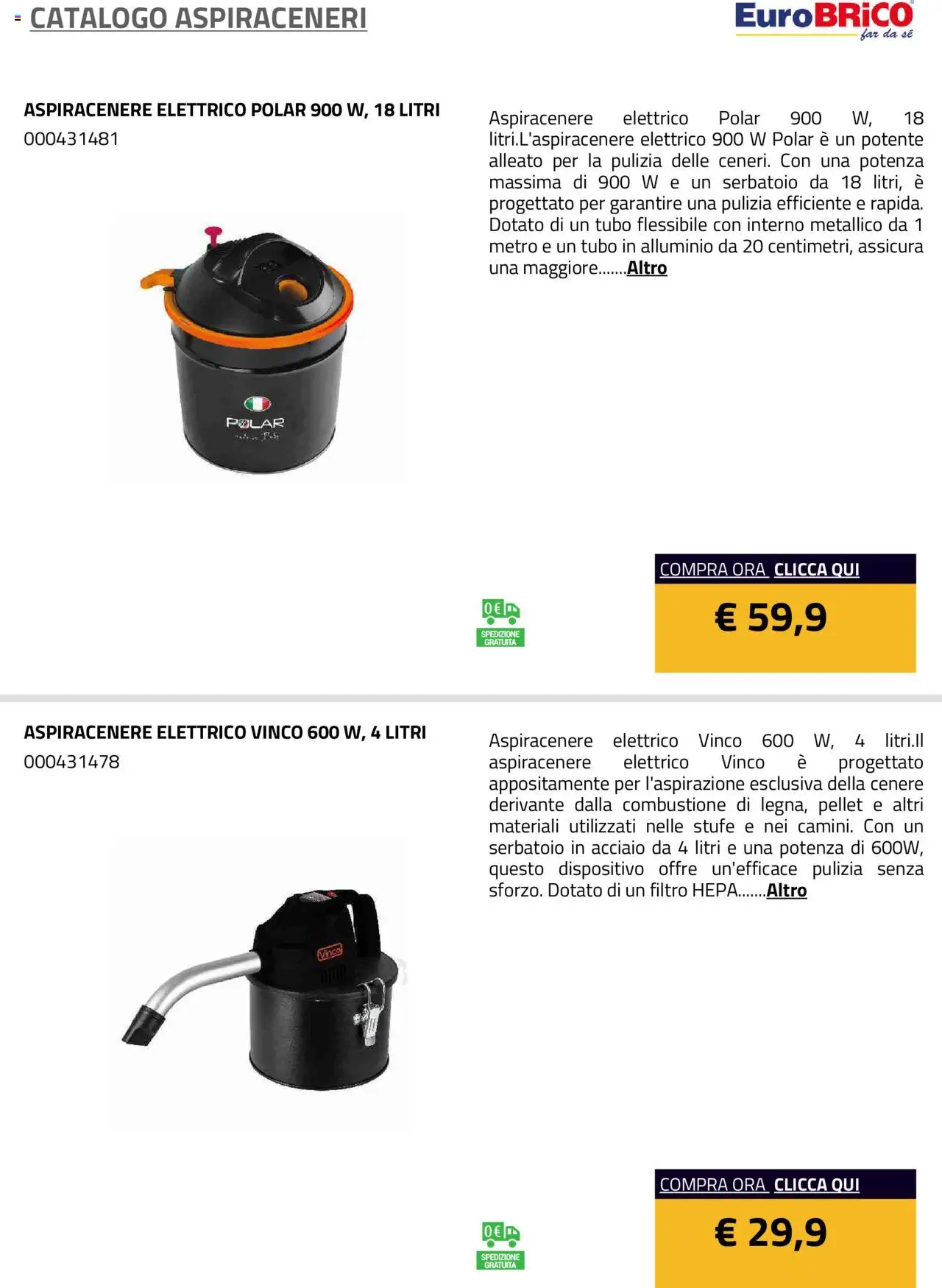 Eurobrico Aspiraceneri catalogo - pagina 8 - valido dal 23/07/2025