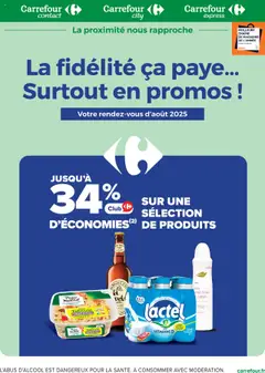 Aperçu Carrefour contact catalogue : La fidélité, ça paye  valable à partir du 01/08/2025