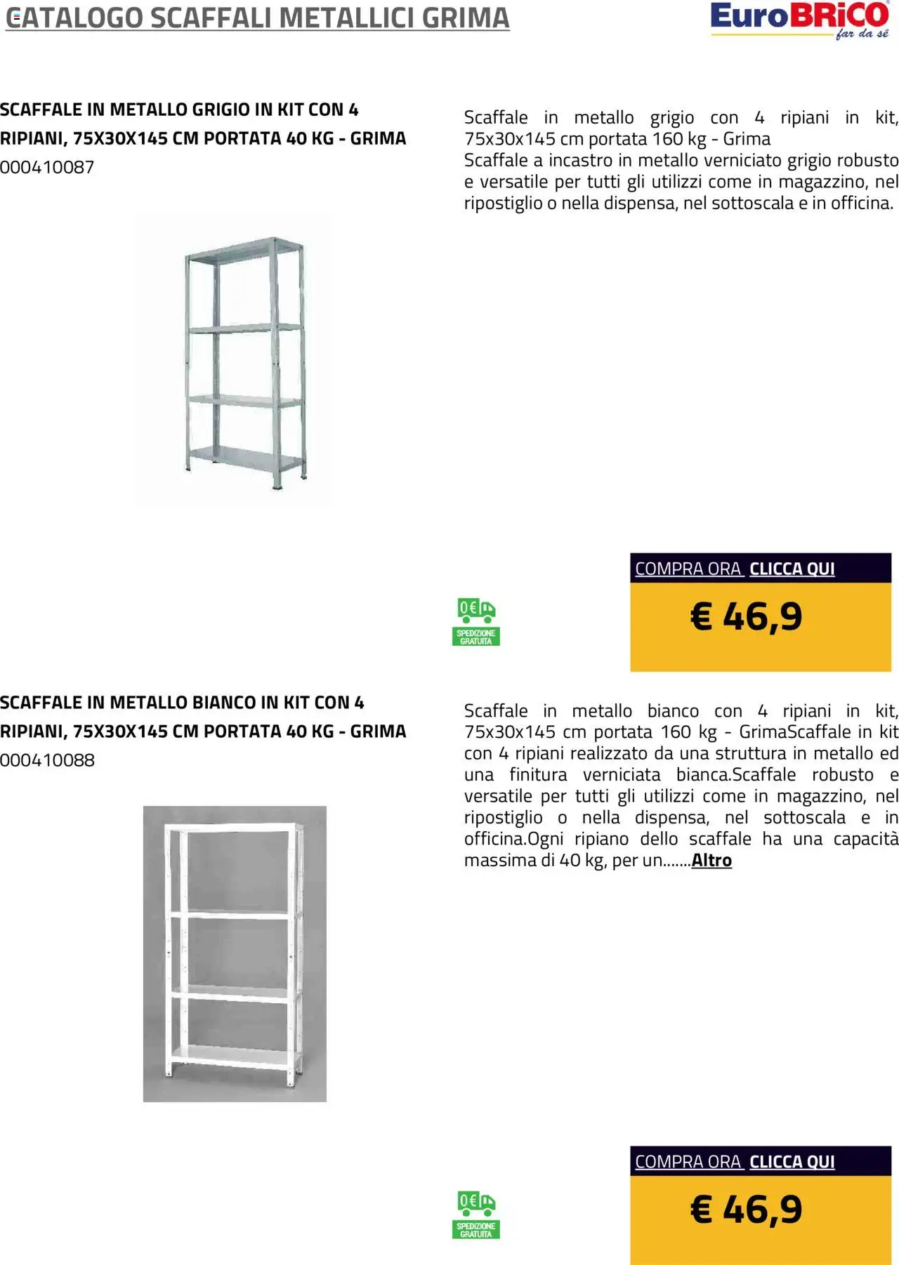 Eurobrico Scaffali metallici Grima catalogo - pagina 22 - valido dal 23/07/2025