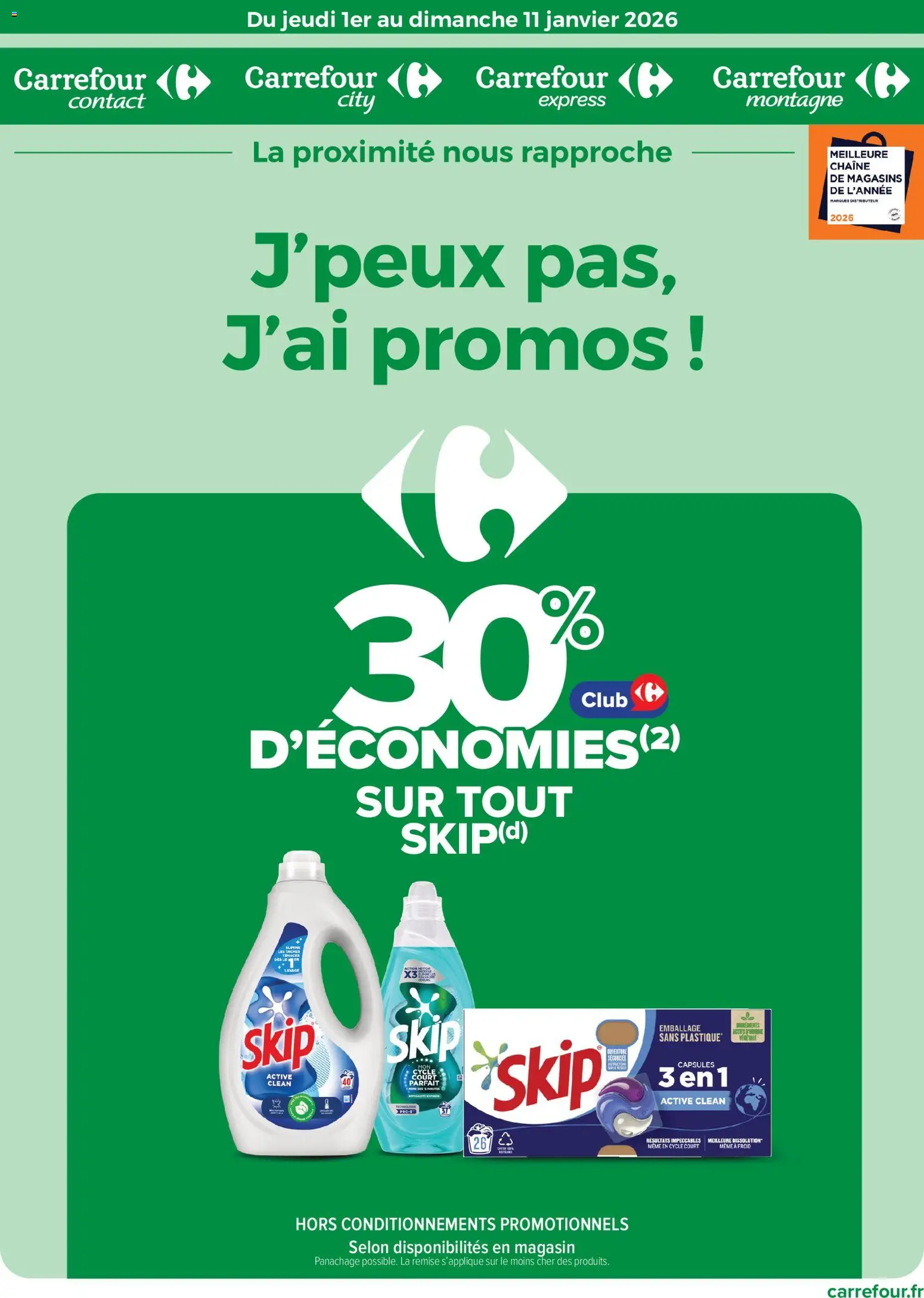 Carrefour contact J'peux pas j'ai promos - page 1 - valable à partir du 01/01/2026