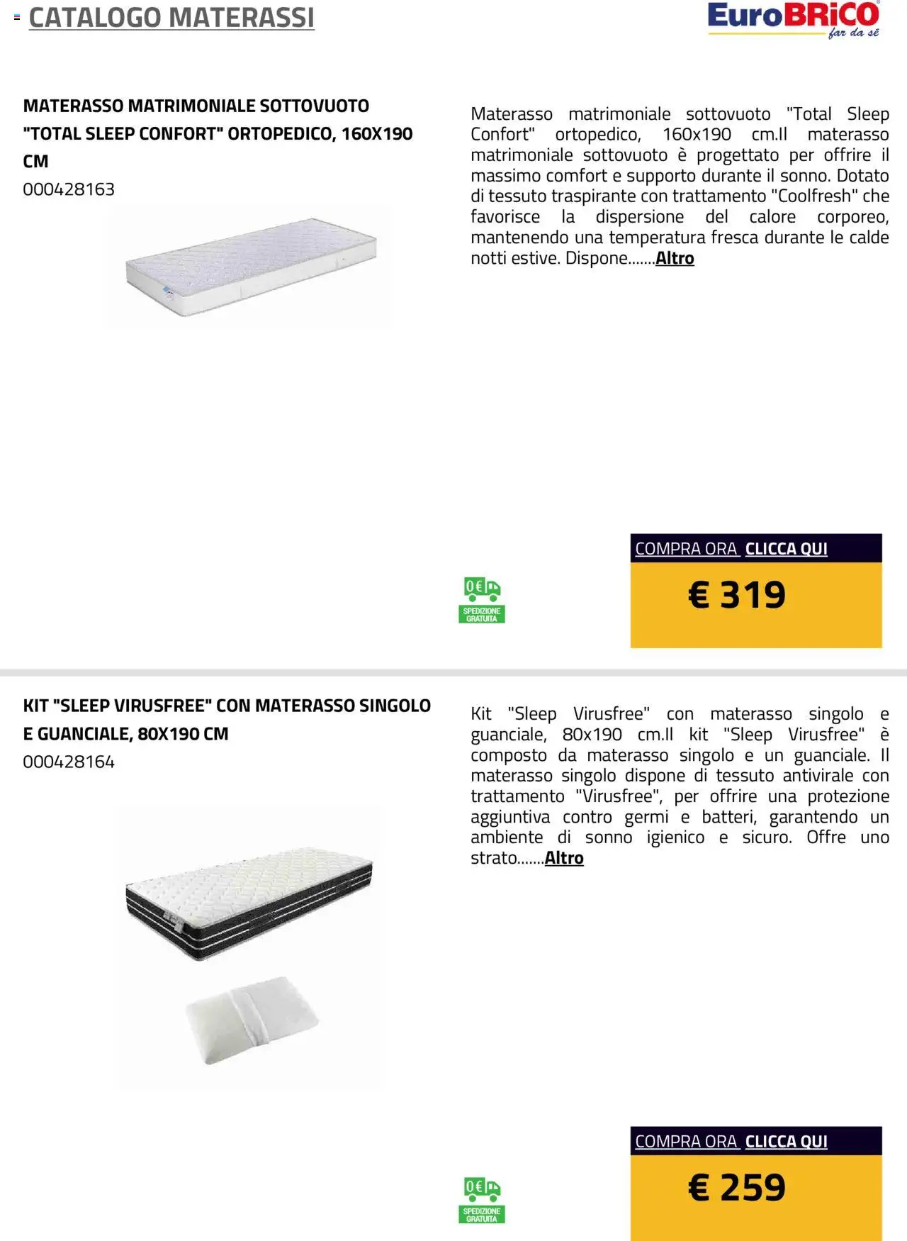 Eurobrico Materassi catalogo - pagina 15 - valido dal 23/07/2025