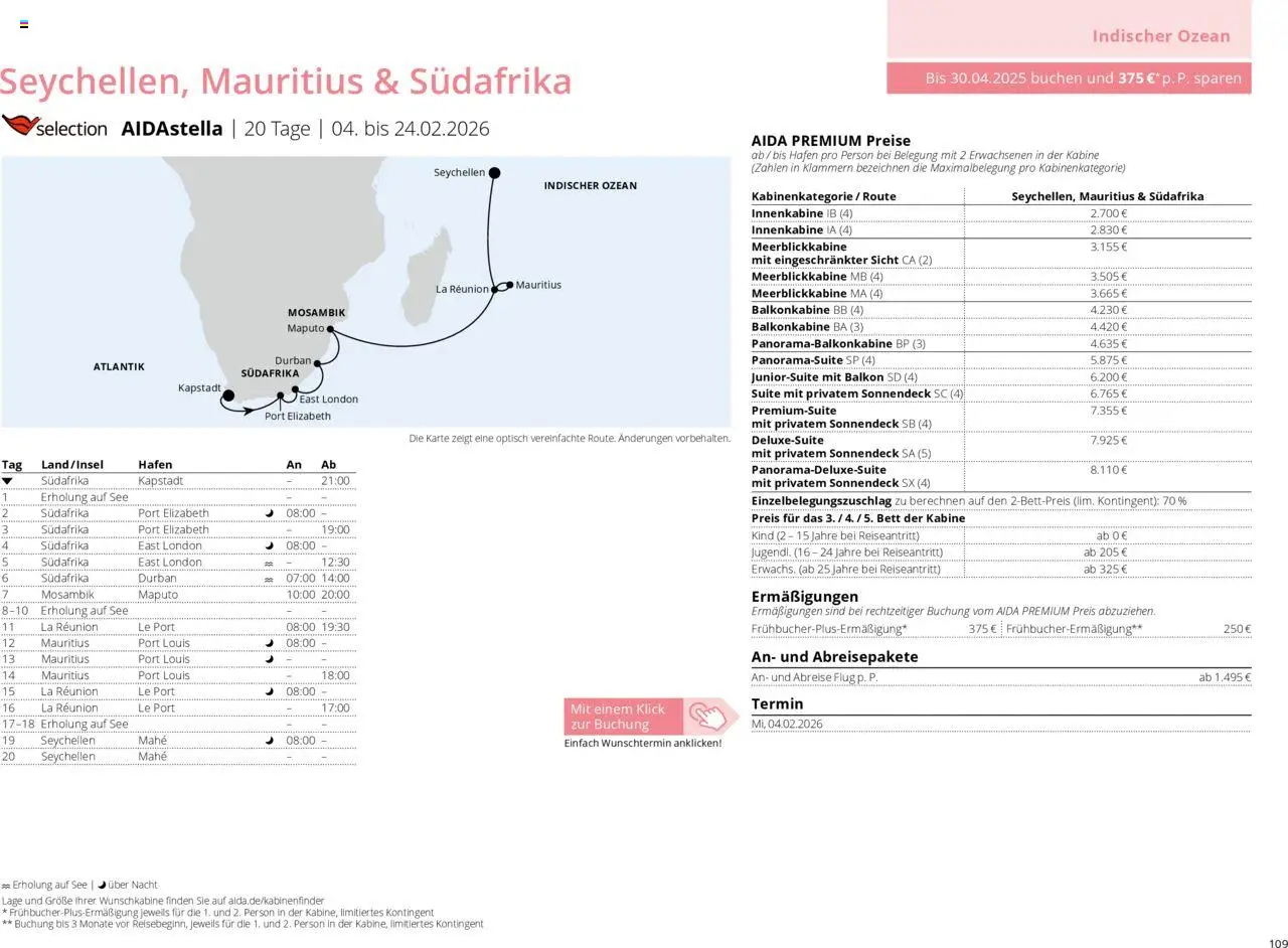Aida Prospekt Winter 2025/26 - Seite 109 - gültig ab 01.10.2025