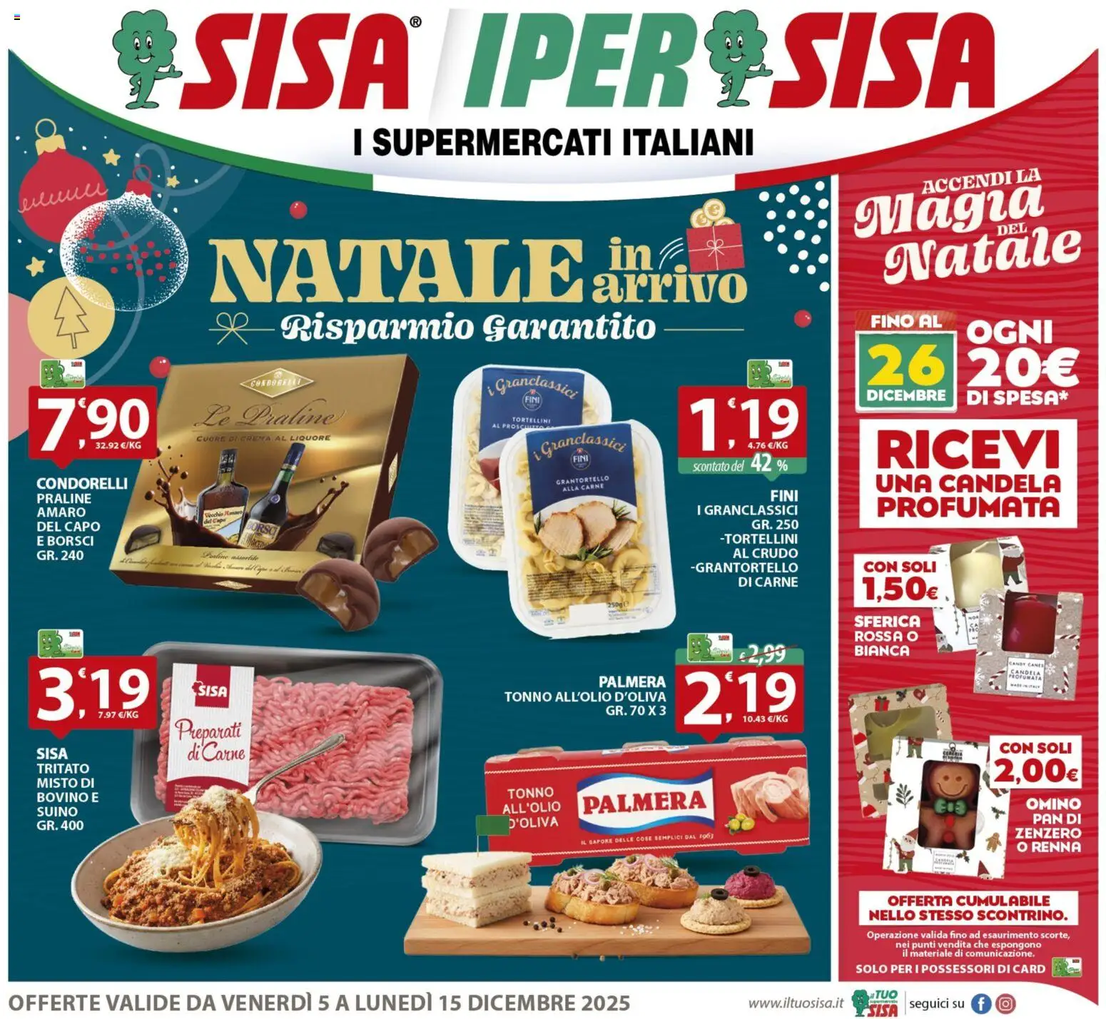 Volantino SISA	 - pagina 1 - valido dal 05/12/2025