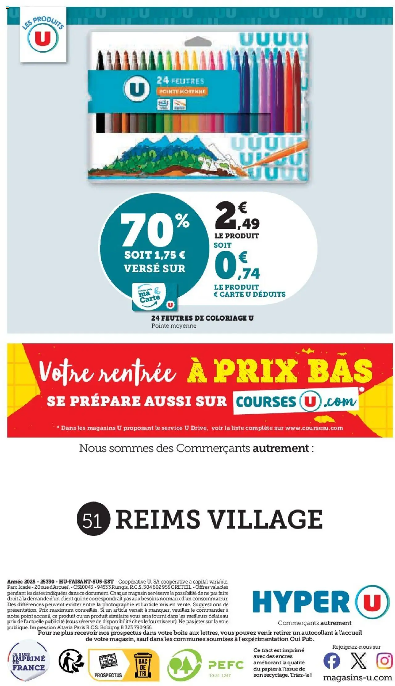 Hyper U Les prix bas La Rentrée - page 28 - valable à partir du 16/07/2025
