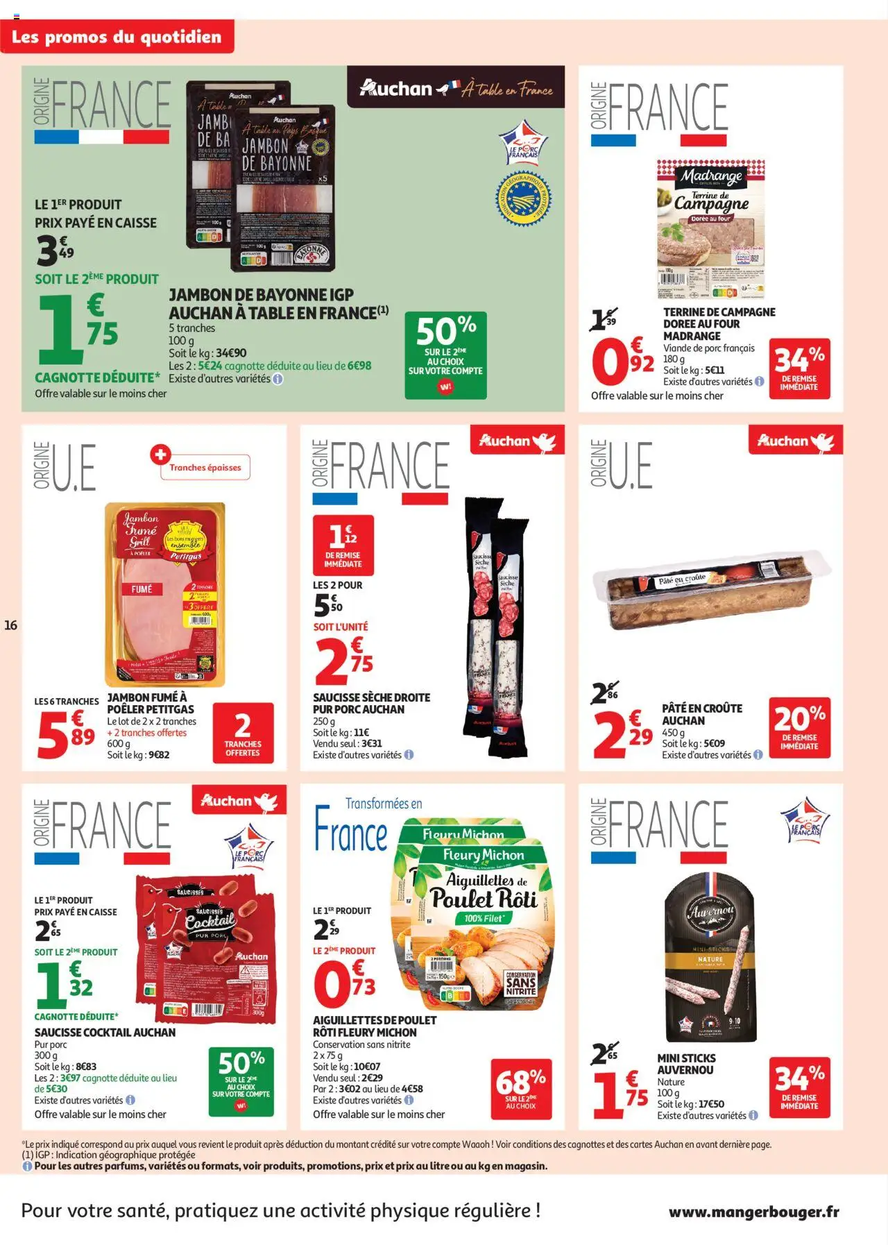 Auchan C'est parti pour une année moins chère dans votre super - page 16 - valable à partir du 16/07/2025